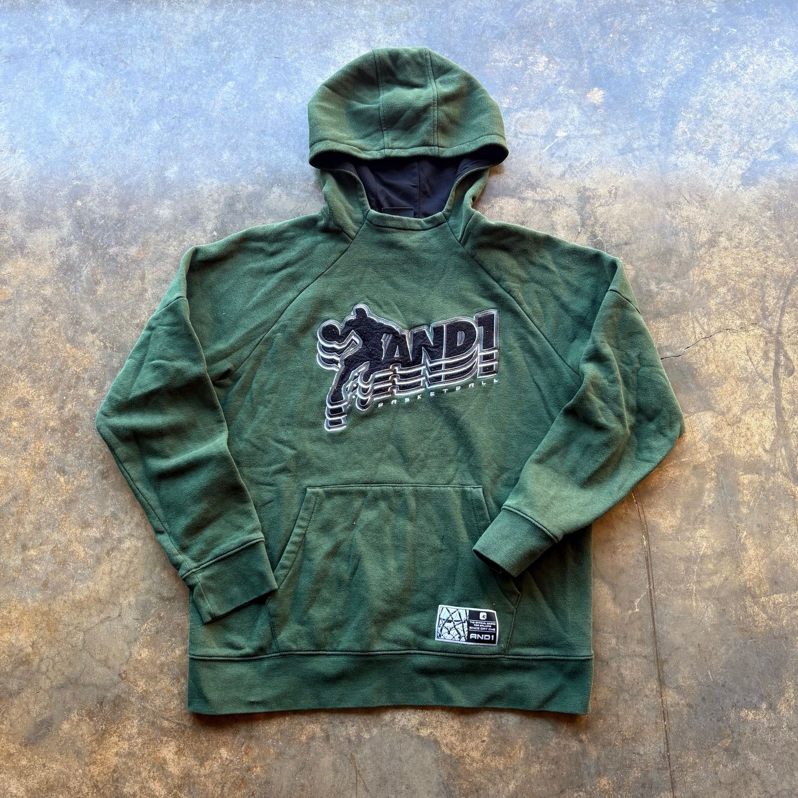 Vintage Vintage Y2K AND1 Boxy Green Sweatshirt Size US L / EU 52-54 / 3 - 1 Thumbnail