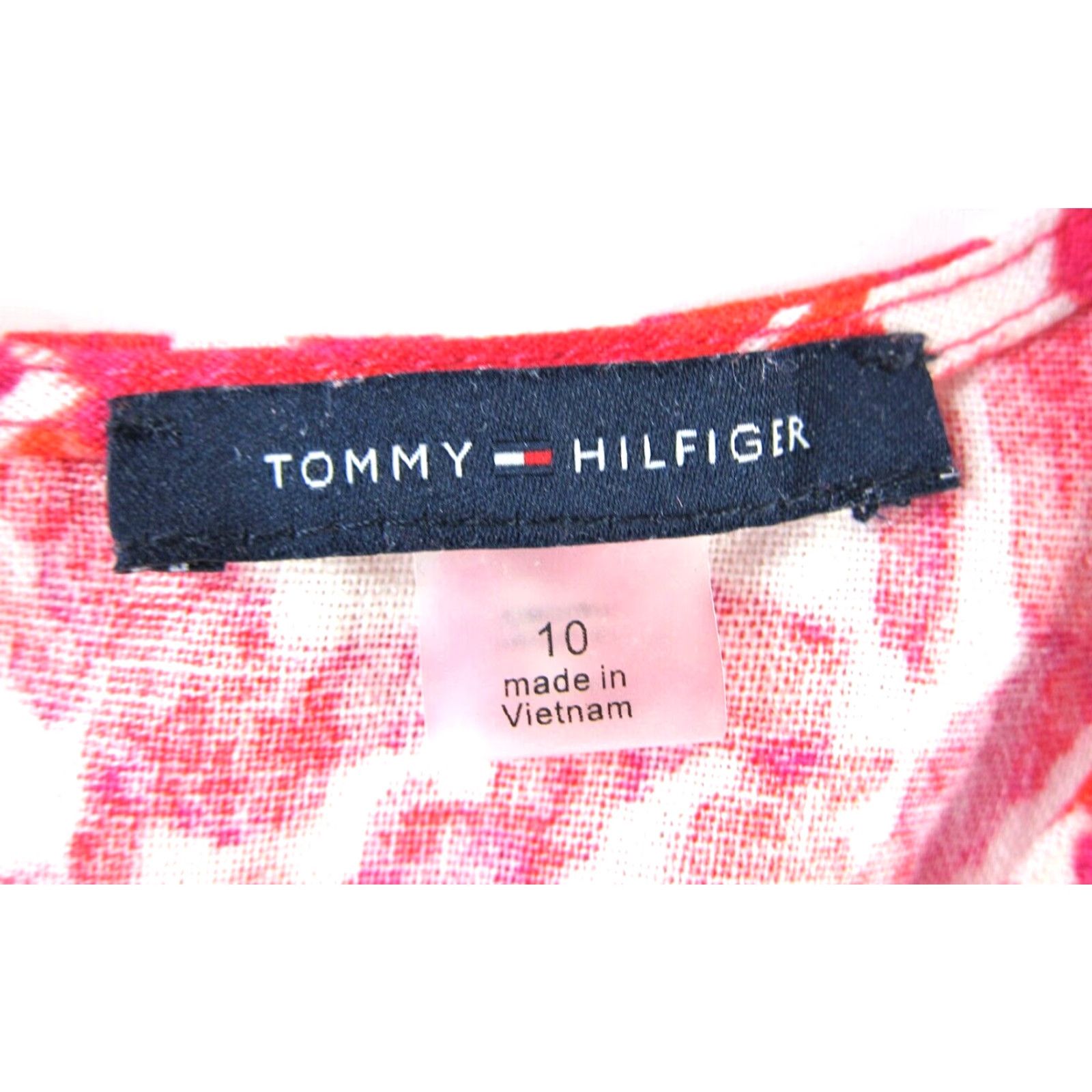 Tommy Hilfiger Tommy Hilfiger Linen Blend Pink White Paisley Cap Sleeve Shift Tunic Dress 10 Size L / US 10 / IT 46 - 3 Thumbnail