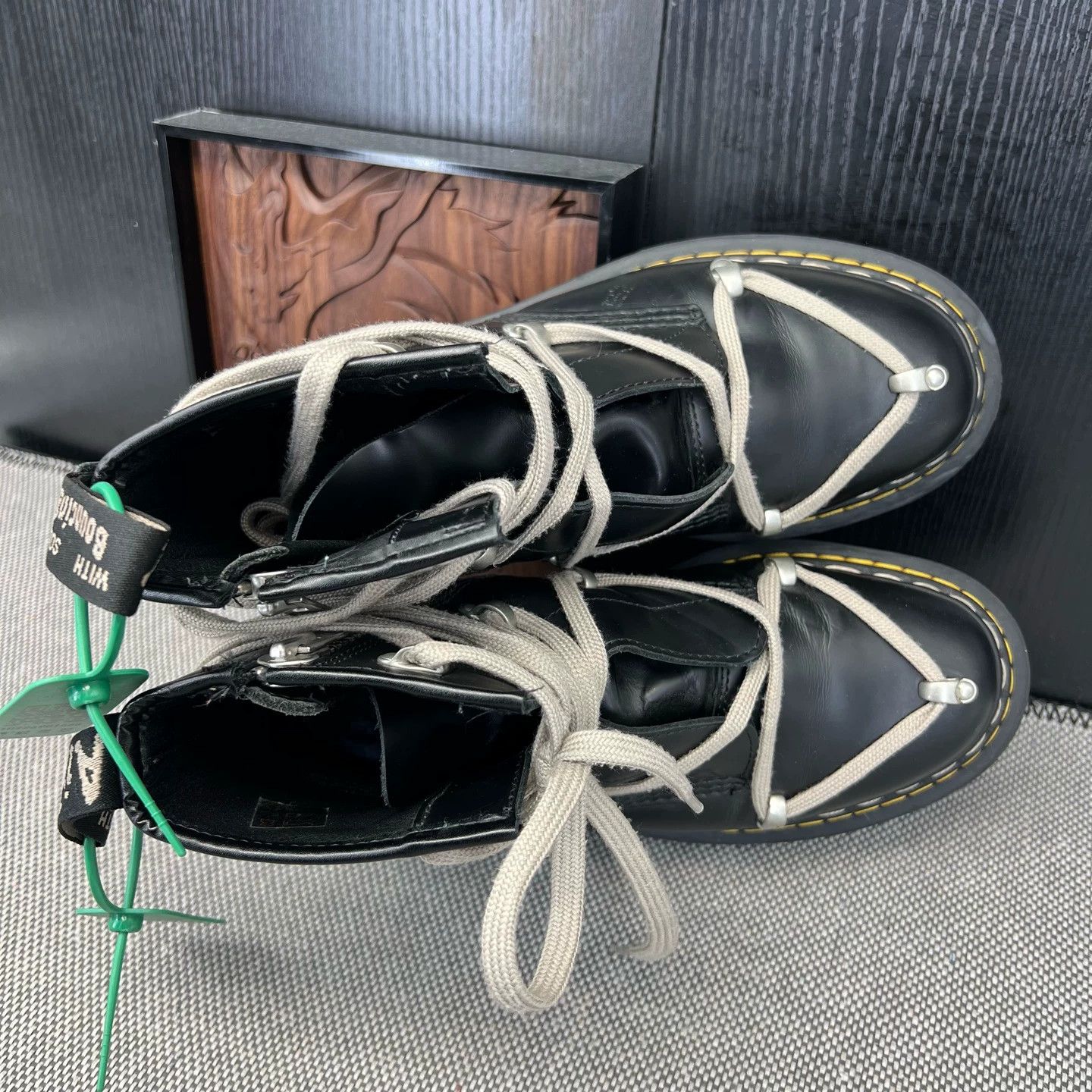 Dr. Martens × Rick Owens RO DR Martin Boots, Black, Size 40, Celebrity Style Size US 7 / EU 40 - 3 Thumbnail