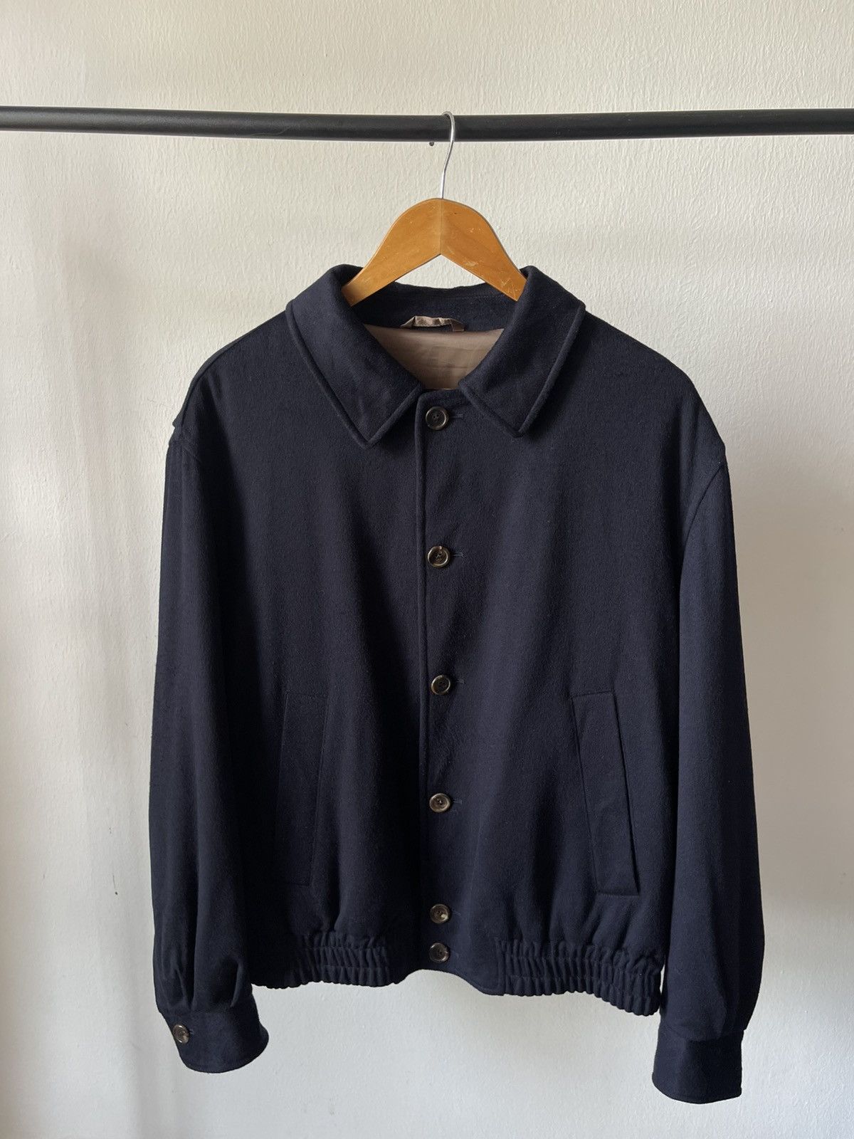 Brioni Brioni Wool Button Bomber Jacket Size US L / EU 52-54 / 3 - 4 Thumbnail