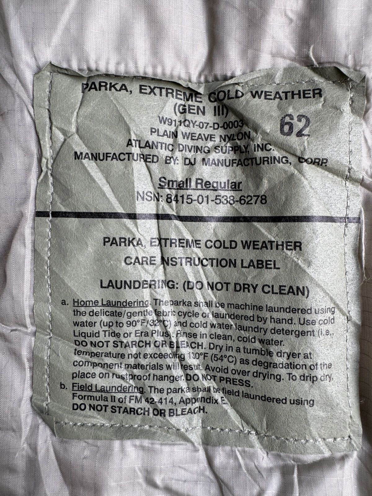 Other VERY RARE JACKET PARKA PCU ECWCS EXTREME GEN III LEVEL 7 Size US S / EU 44-46 / 1 - 5 Thumbnail