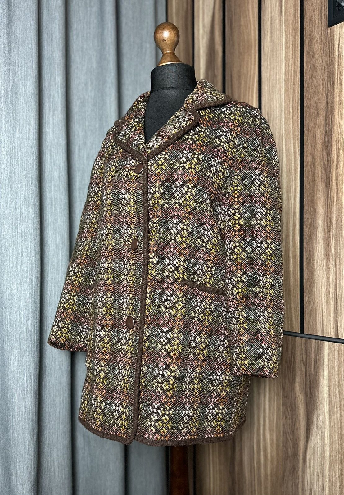 image of Costume National x Vintage Real Welsh Tapestry Wool Boiled Women's Coat Size M