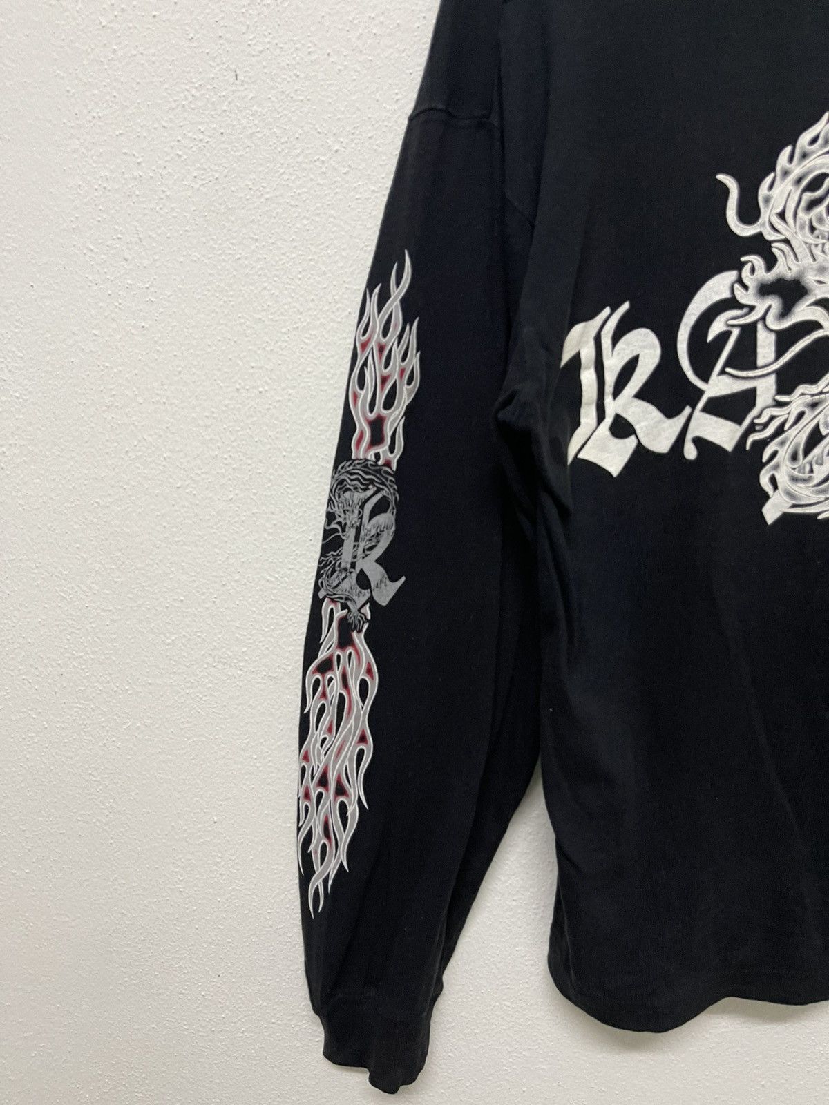 Japanese Brand 2000s KARMA DRAGON FLAME SLEEVE RARE DESIGN Size US S / EU 44-46 / 1 - 5 Thumbnail
