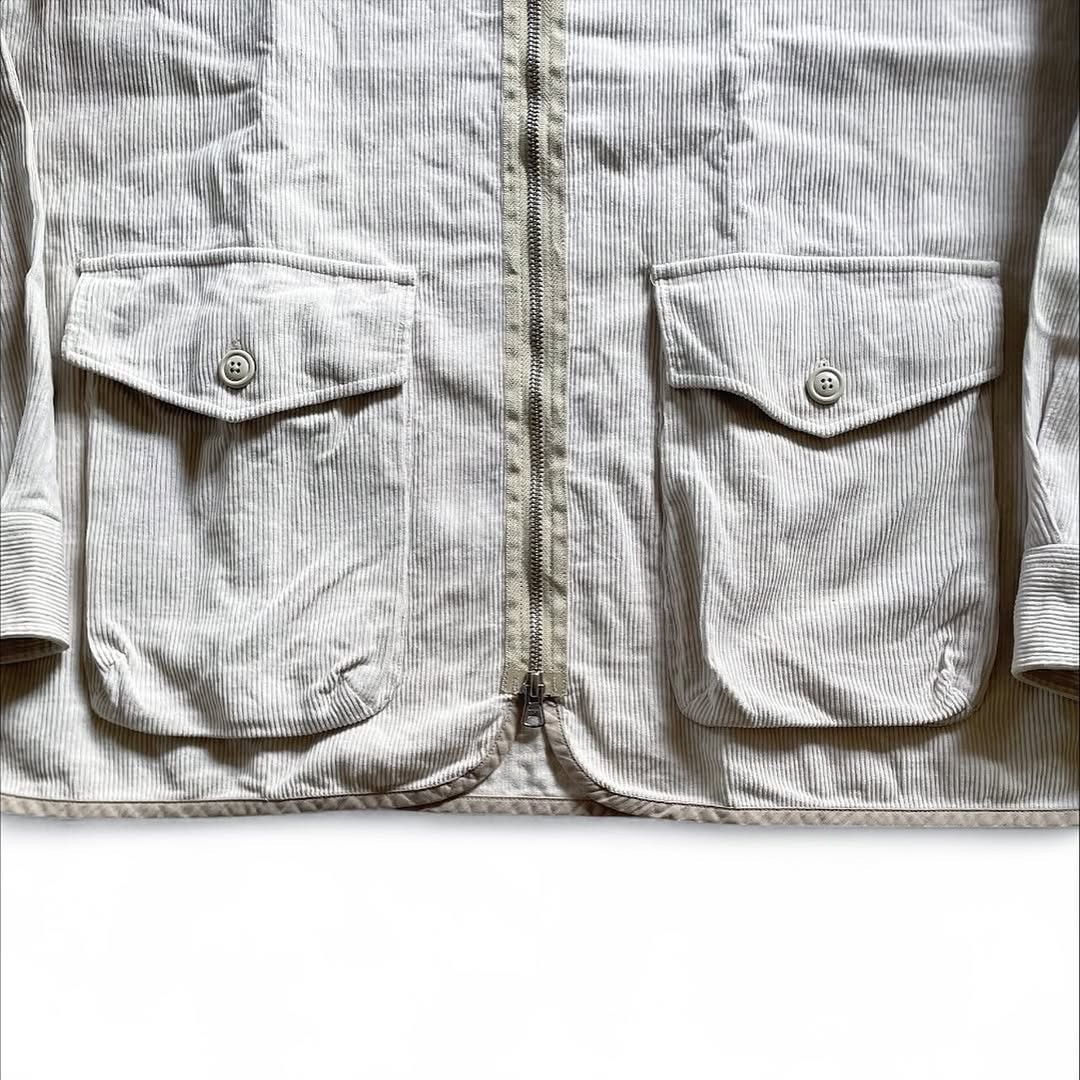 FrizmWORKS 🛒SENDOFFER🛒Frizmworks Corduroy Zip Up Jacket - Ivory Size US M / EU 48-50 / 2 - 3 Thumbnail