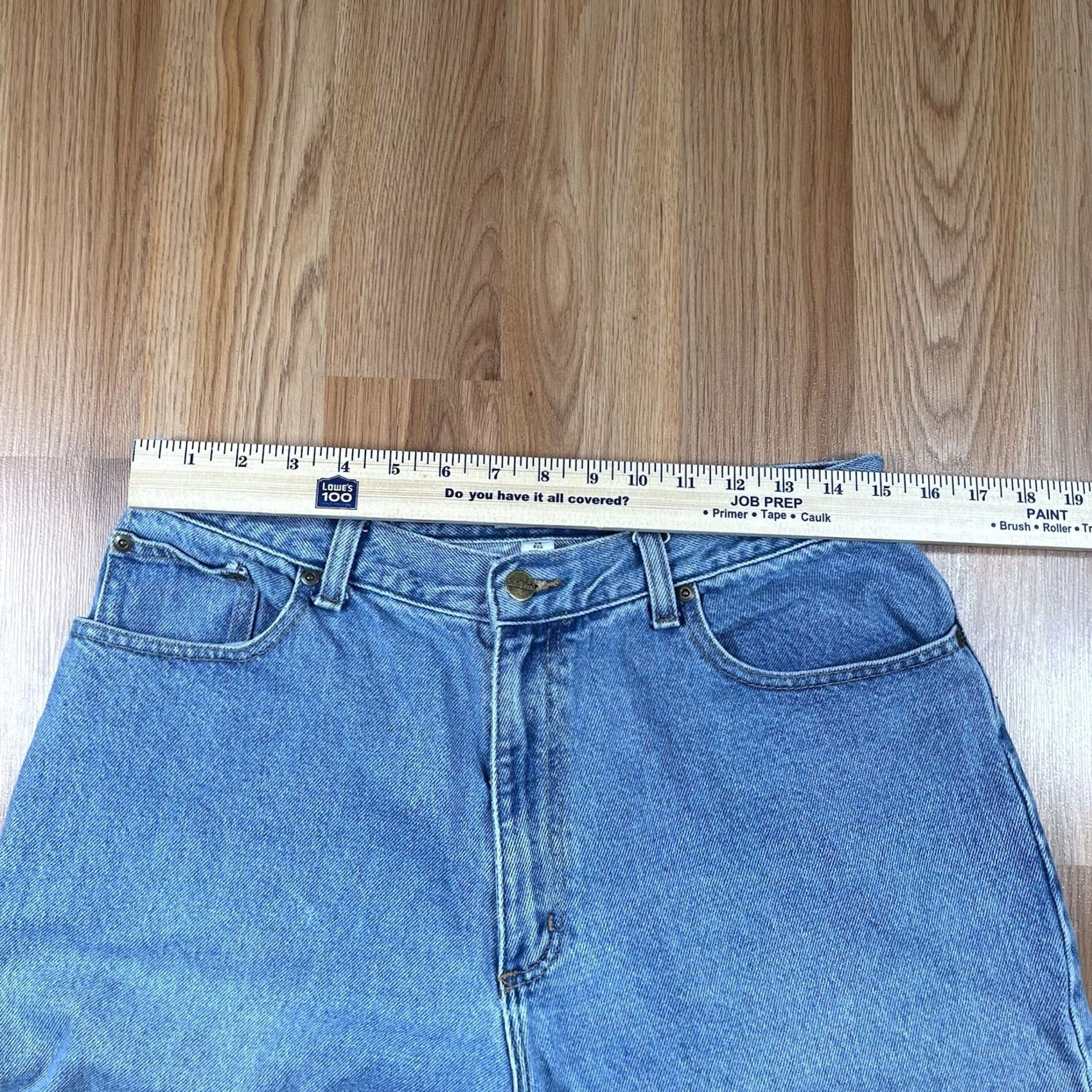 Vintage VINTAGE LL Bean Womens 14 Denim Jeans Blue 100% Cotton Regular Straight 5-Pocket Belt Loops 29in Inseam Mens Women Girls Size 36" / US 14 / IT 50 - 2 Thumbnail