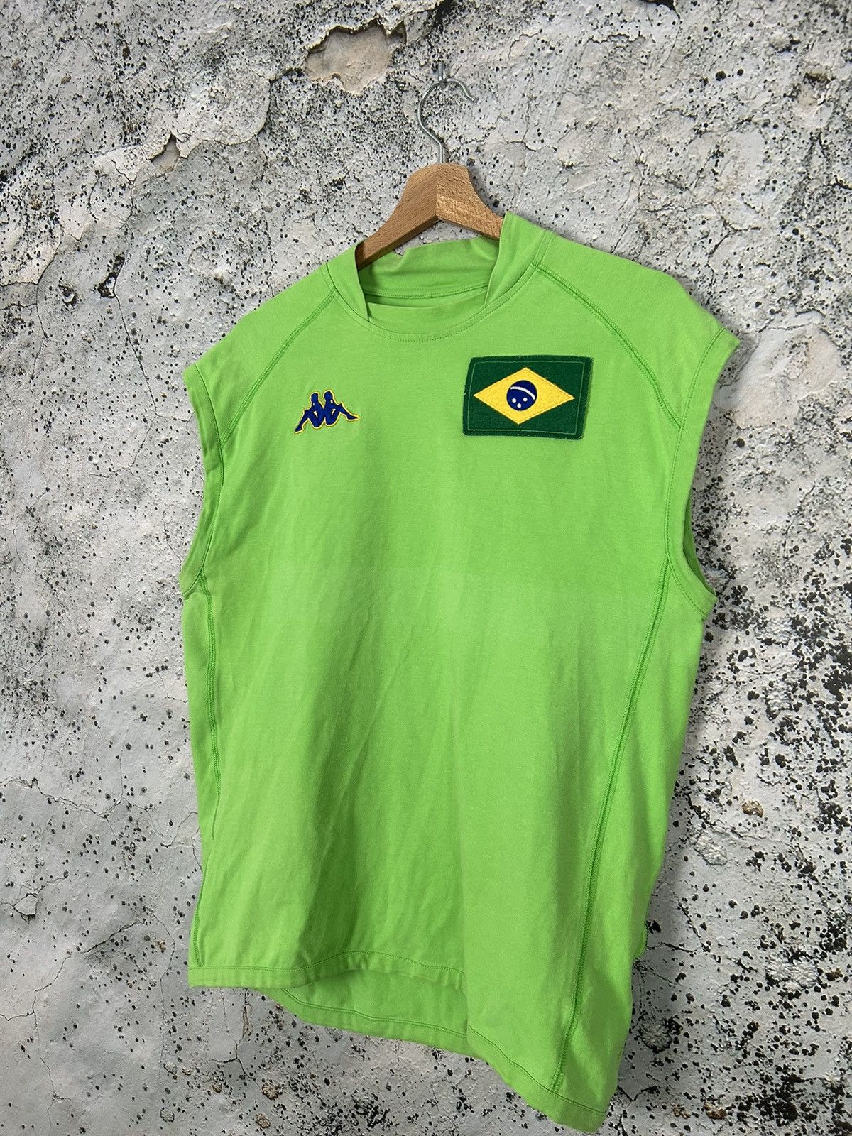 Kappa Vintage Kappa Brazil 90s Jersey Tank Top Sportswear Rare Size US M / EU 48-50 / 2 - 2 Thumbnail