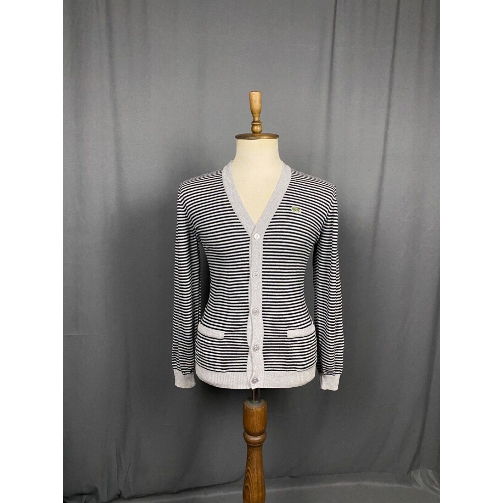 トップス supreme LACOSTE Stripe Cardigan Supreme®/LACOSTE Stripe Cardigan Navy Sz: M | eBay