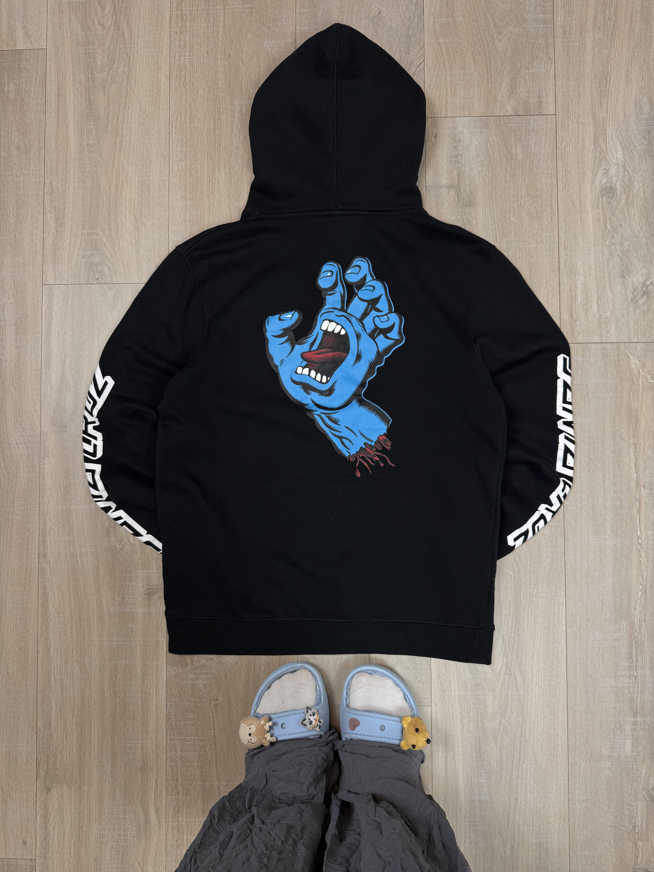 Santa Cruz Skateboards Santa Cruz Screaming Hand Fingers Logo Spellout Hoodie Black Size US S / EU 44-46 / 1 - 1 Thumbnail
