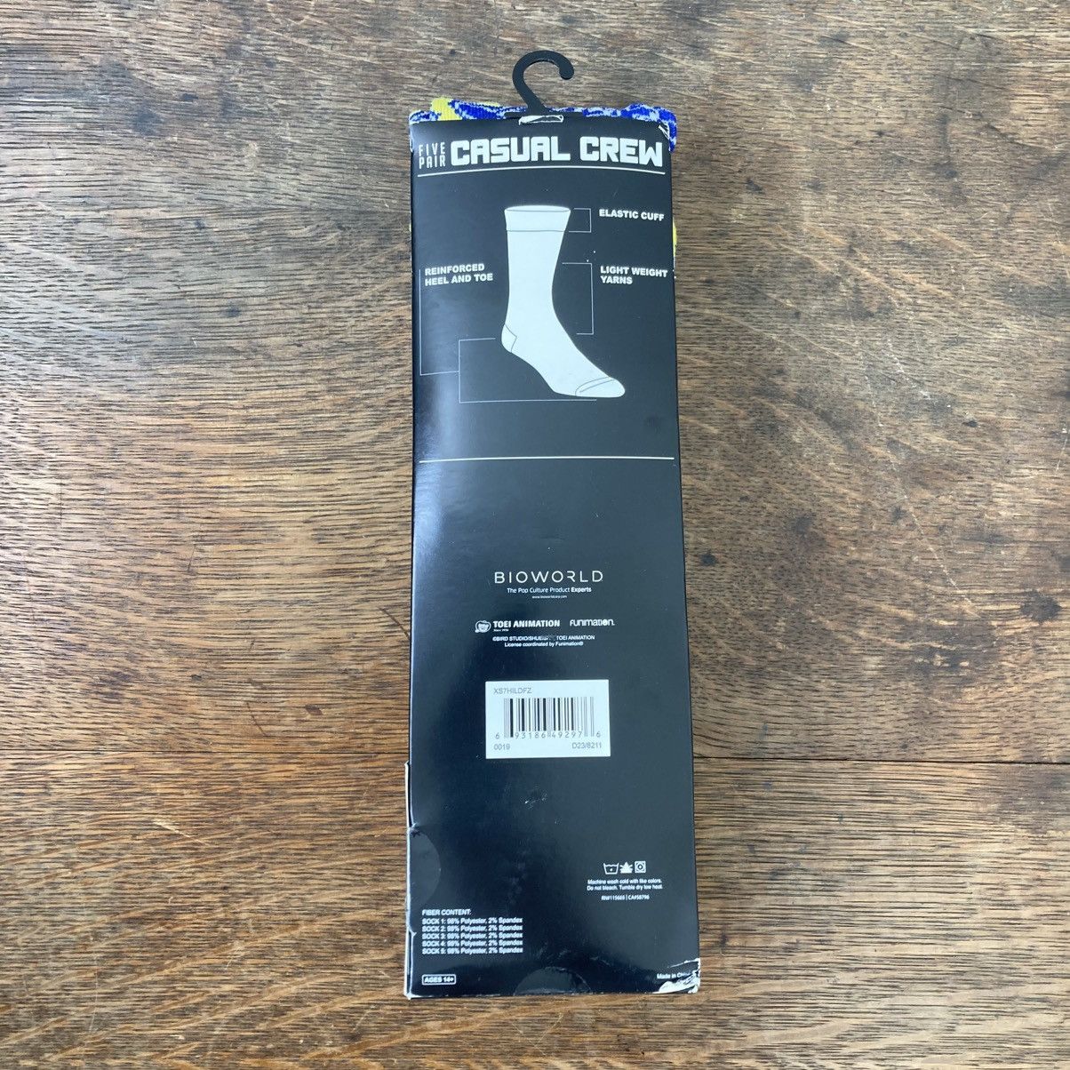 Other Dragonball Z Super Goku Vegeta Crew Socks 5-Pair Size ONE SIZE - 2 Thumbnail