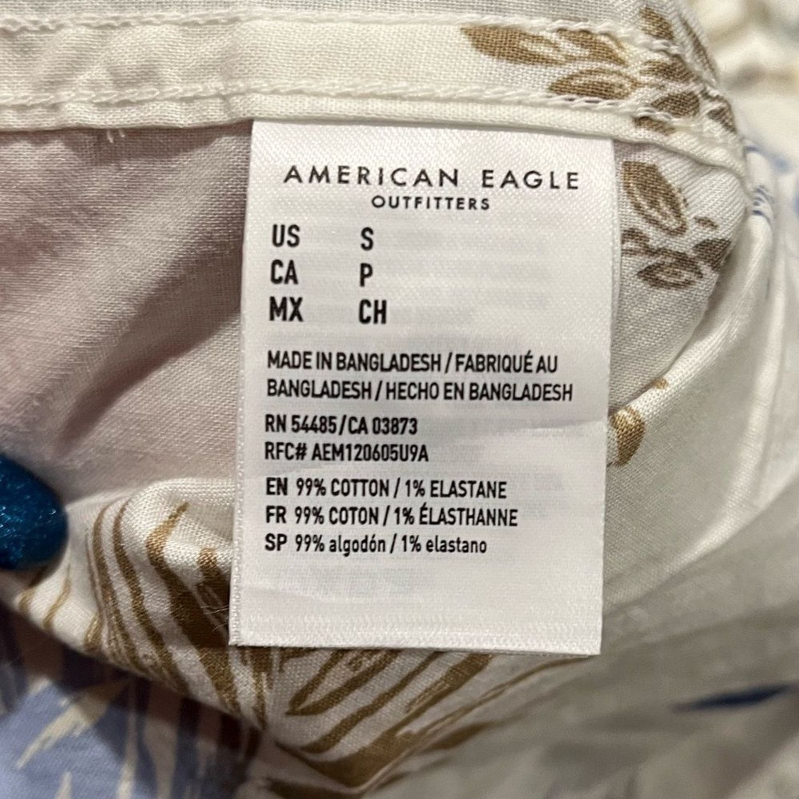 American Eagle Outfitters American Eagle Button Up Shirt Short Sleeves Flex Fit S NWT Size US S / EU 44-46 / 1 - 4 Thumbnail