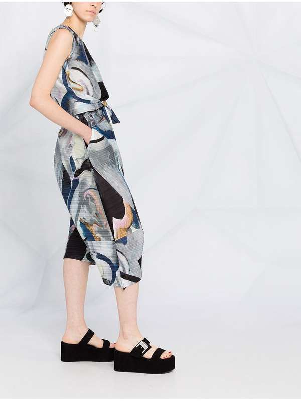 Issey Miyake o1mle0325 Pleats Please Musa Jumpsuit in Multicolor Size 30" / US 8 / IT 44 - 5 Thumbnail