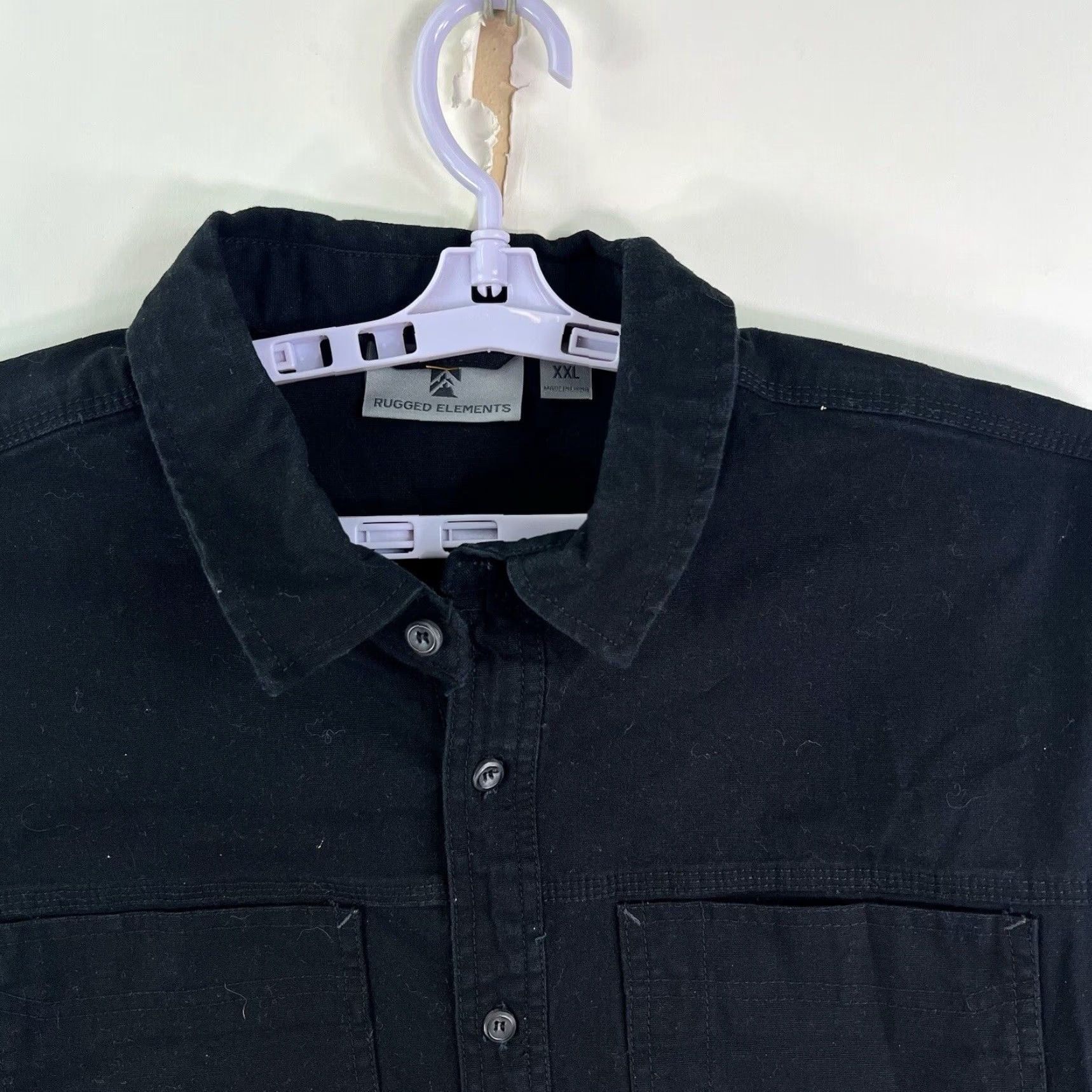 Vintage VINTAGE ELEMENTS Heavyweight Button-Up Shirt Men 2XL Long Sleeve Black Casual Outdoor Size US XXL / EU 58 / 5 - 2 Thumbnail