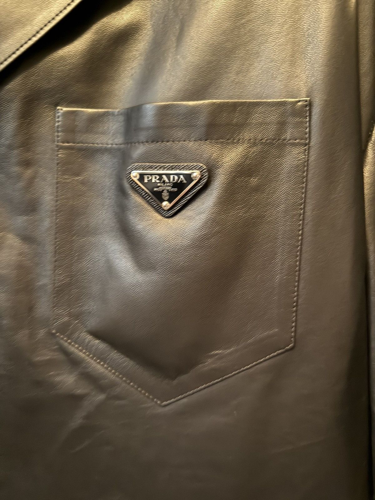 Prada Prada Set - HOLY GRAIL🏆: Size 52 Nappa Leather Shirt + Short Size US L / EU 52-54 / 3 - 4 Thumbnail
