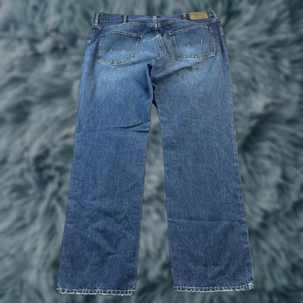 Polo Ralph Lauren Polo Ralph Lauren Jeans Mens 42Bx34 Blue Denim Hampton Relaxed Straight Big Tall Jeans Size US XL / EU 56 / 4 - 1 Thumbnail
