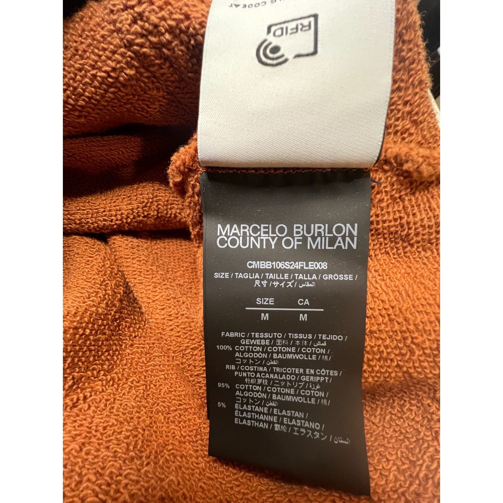 Marcelo Burlon Marcelo Burlon County of Milan Burnt Orange Cross Hoodie Size US M / EU 48-50 / 2 - 4 Thumbnail