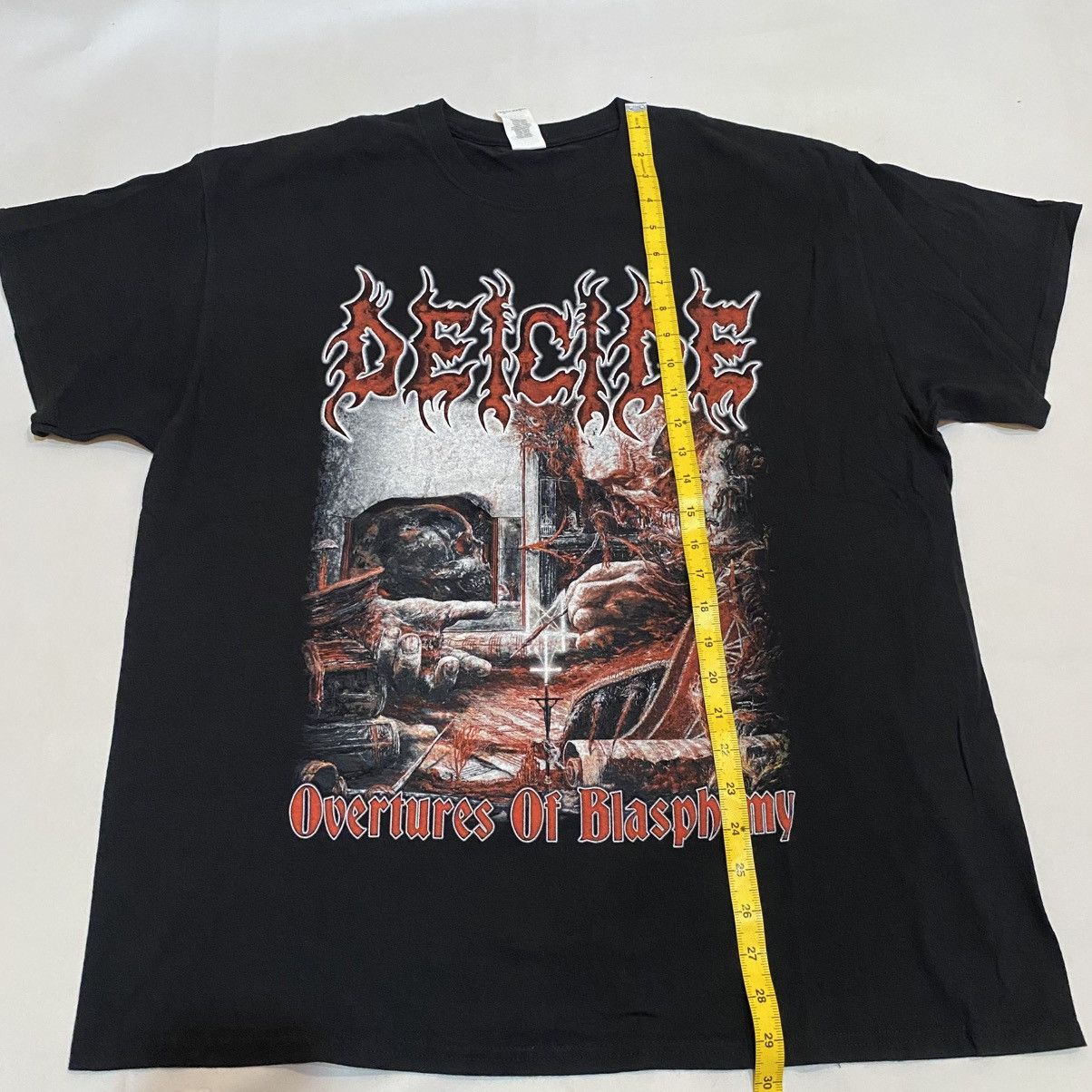 Gildan deicide Tshirt band obertures of blaspemy Obituary burzum Size US XL / EU 56 / 4 - 5 Thumbnail