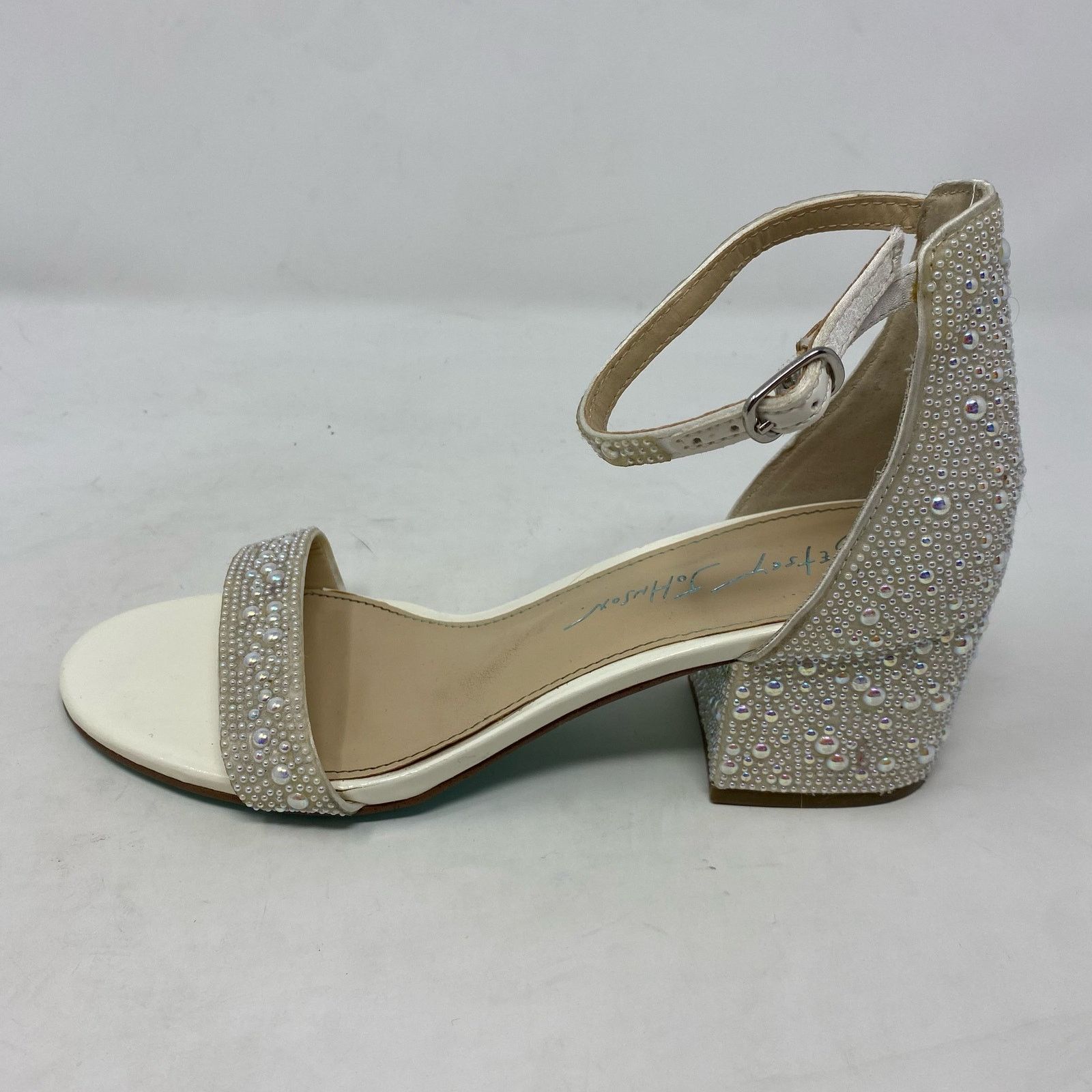 Betsey Johnson Betsey Johnson Mari Crystal Ankle Strap White Sandal 6.5 Size US 6.5 / IT 36.5 - 2 Thumbnail