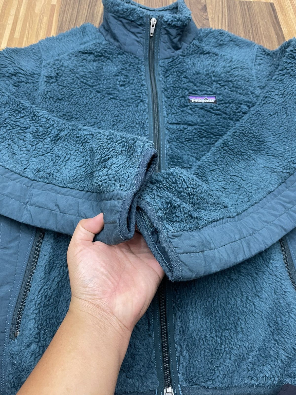 Patagonia Vintage Patagonia Synchilla Sherpa Fleece Jacket Turquoise Size M / US 6-8 / IT 42-44 - 8 Thumbnail
