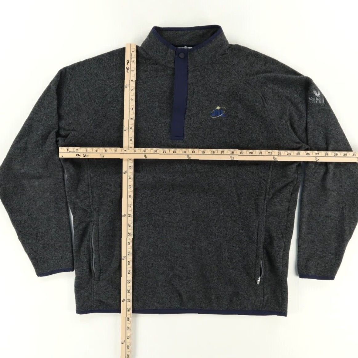 Peter Millar VINTAGE Peter Millar Valhalla GC Cloudglow Microfleece Solid Mock Long Sleeve Sweater Charcoal Men's XL Size US XL / EU 56 / 4 - 3 Thumbnail