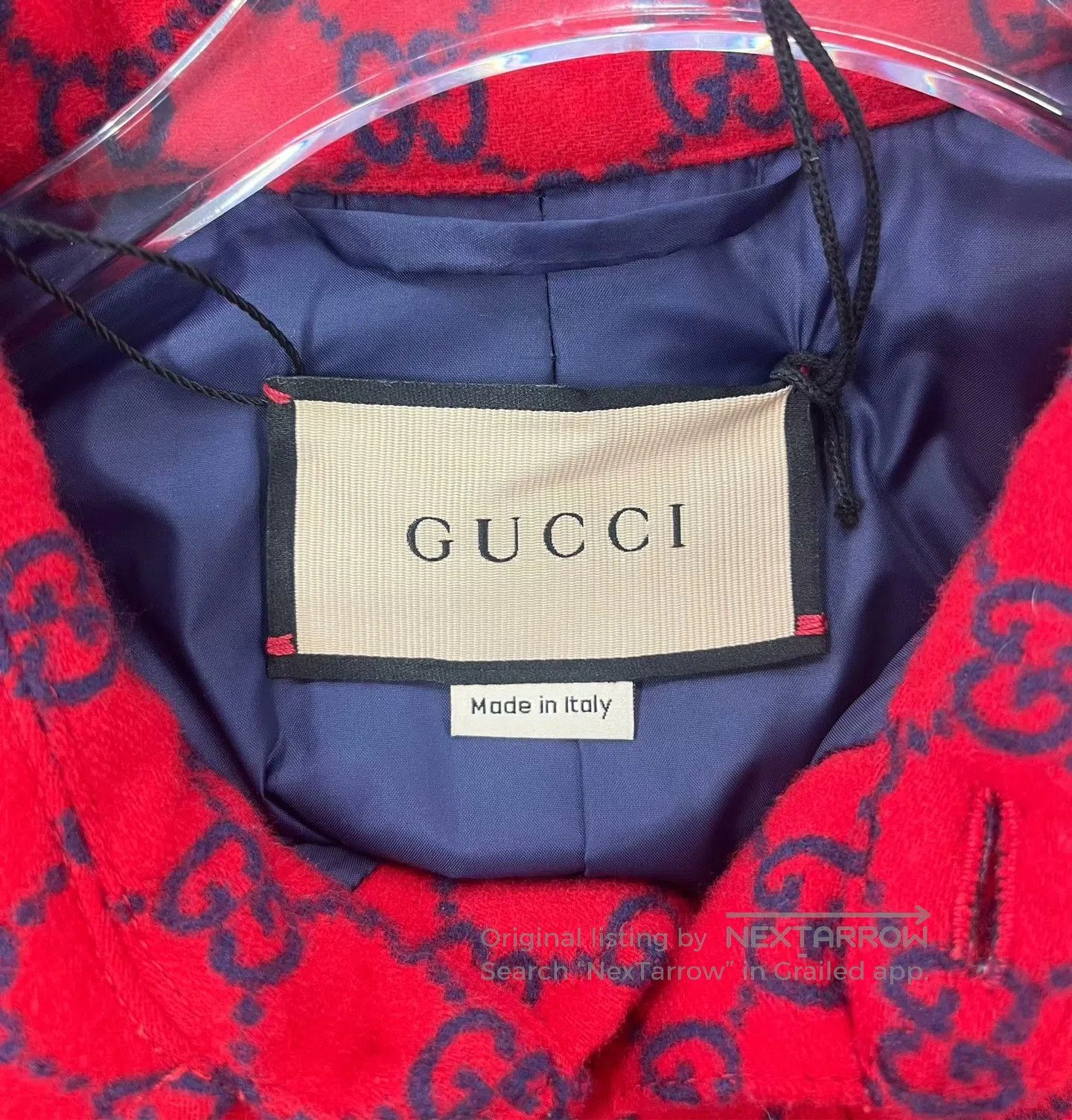 Gucci Guicci Red Vintage GG Full-Print Shirt-Style Cotton Quilte Size US S / EU 44-46 / 1 - 3 Thumbnail