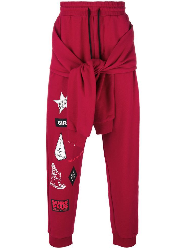 EX INFINITAS TIE FRONT SURF STICKER RED TRACKPANT. SIZE M Size US 32 / EU 48 - 4 Thumbnail