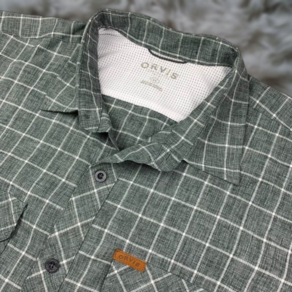 Orvis Orvis Men’s Performance S/S Button Work Shirt Gray/White Check Plaid Large Size US L / EU 52-54 / 3 - 1 Thumbnail