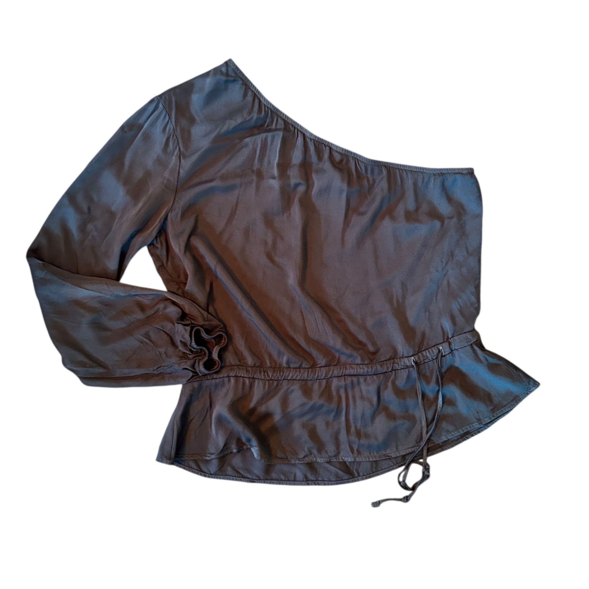 Other Cloth & Stone Dark Forest Green One Shoulder Top XS Size XS / US 0-2 / IT 36-38 - 1 Thumbnail