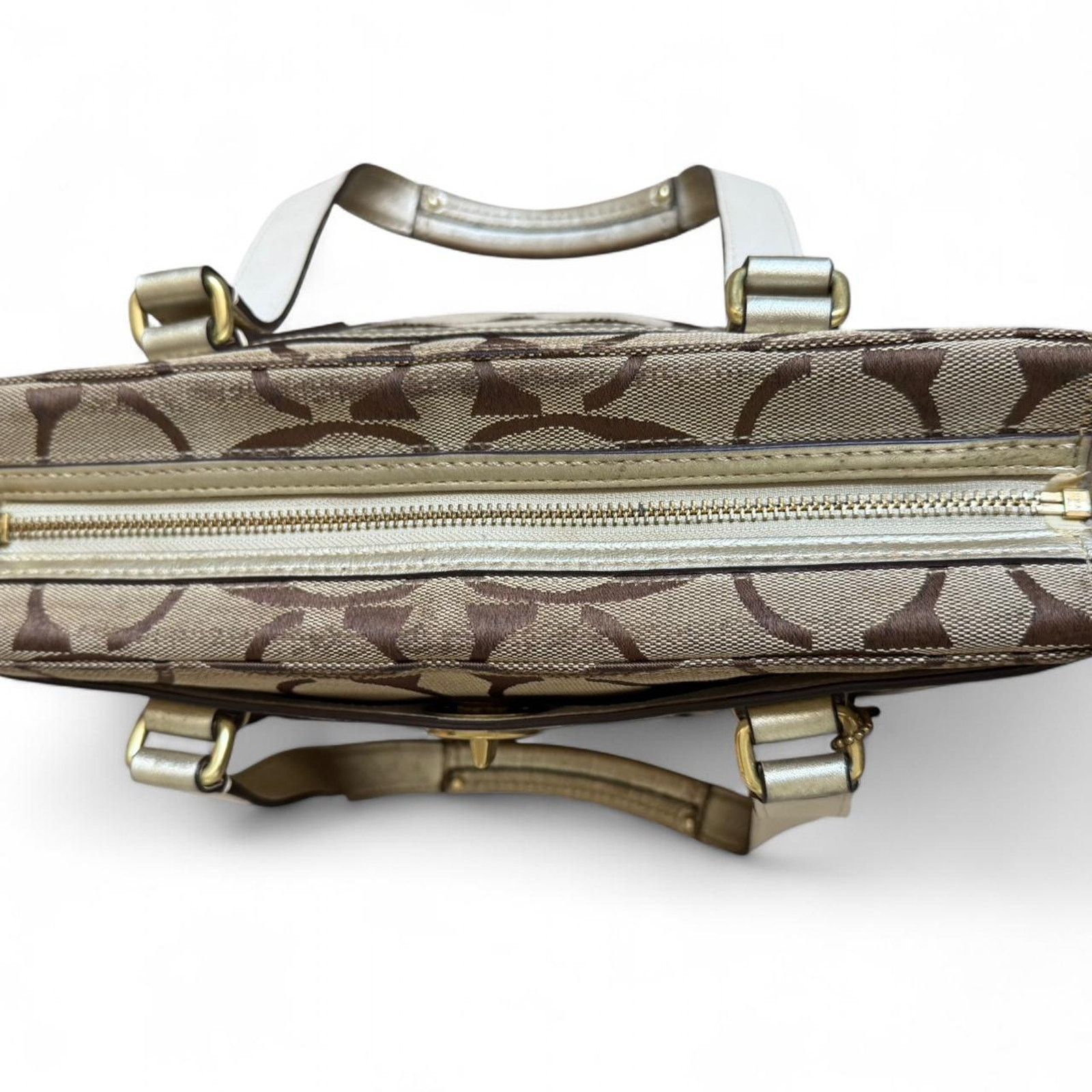 Coach Vintage Coach Metallic & Patent Stripe Tote Size ONE SIZE - 7 Thumbnail