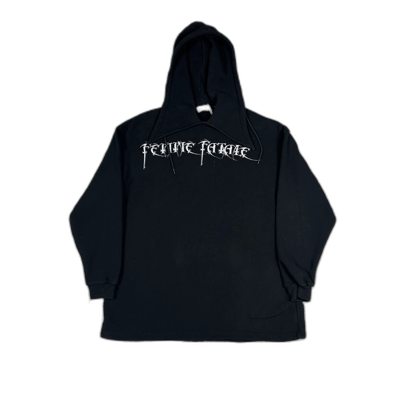 Balenciaga Balenciaga Logo Hoodie in Black Color Size US XS / EU 42 / 0 - 1 Thumbnail