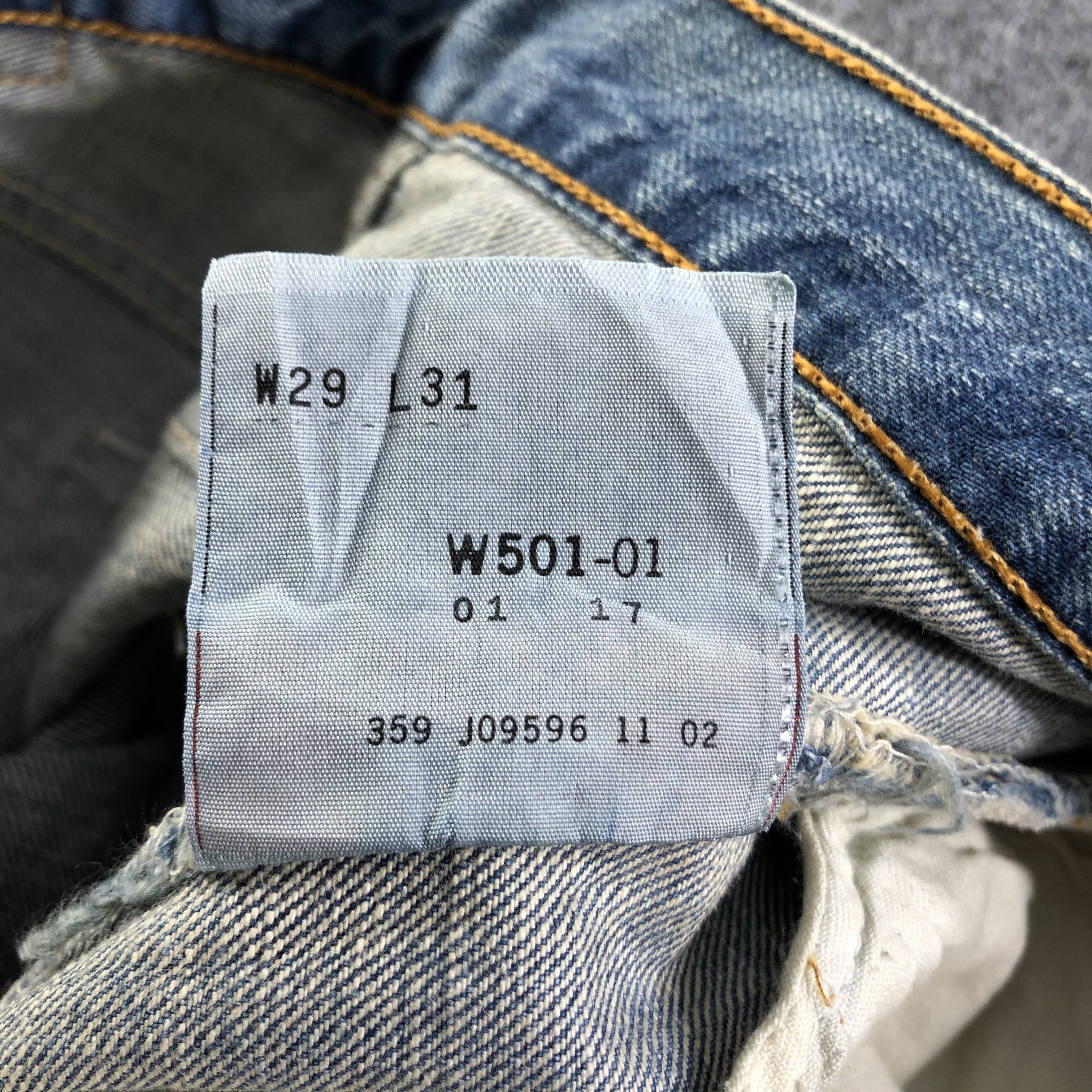 Levi's 90s Vintage Blue Wash Levis 501 Jeans-J3622 Size 29" - 11 Thumbnail