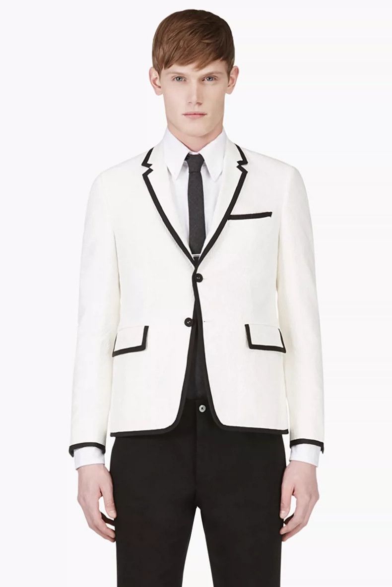 Thom Browne Thom Browne size2 White linen bag-tasseled dress jacket Size 36S - 7 Thumbnail