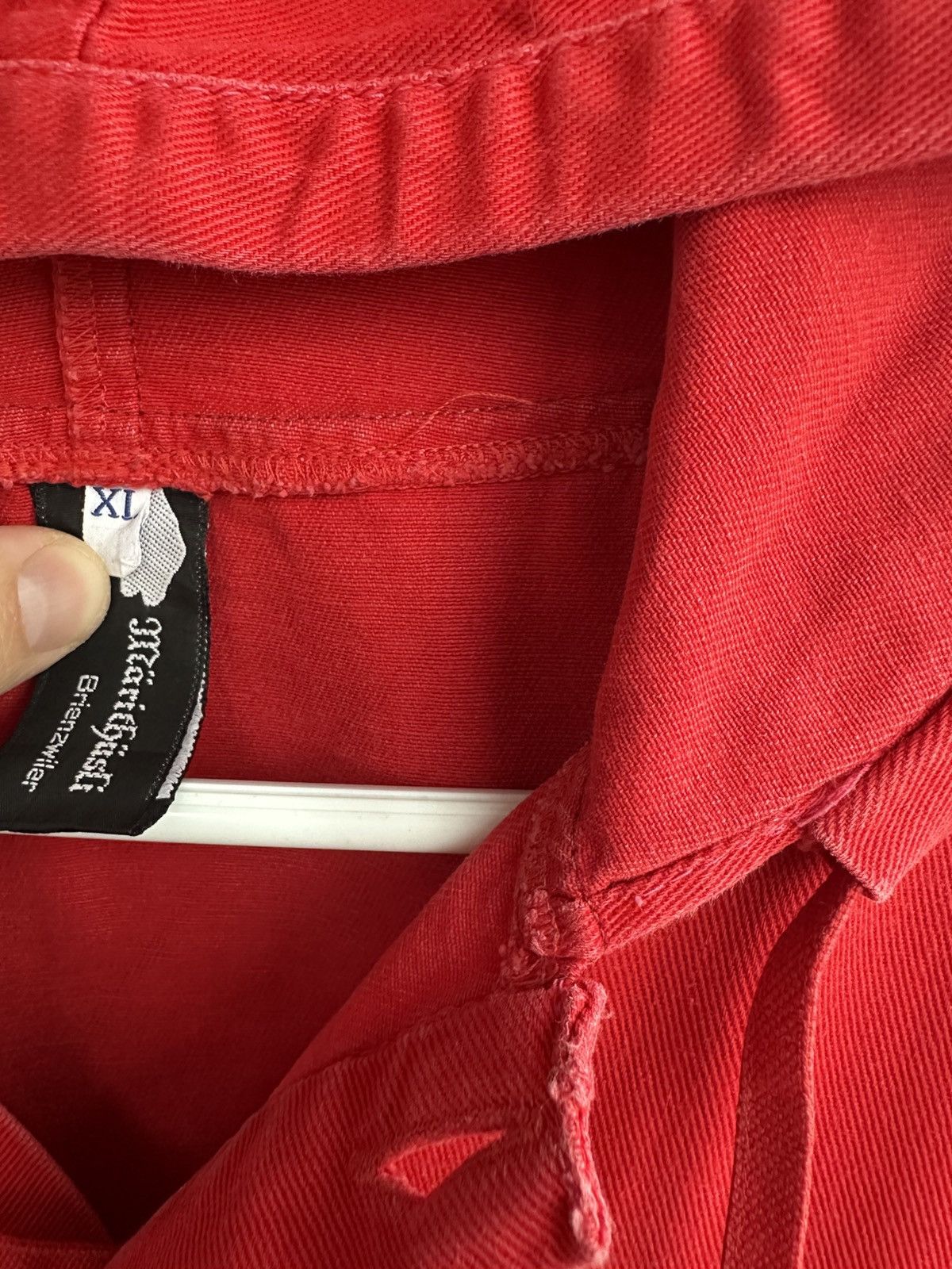 Vintage Maribasch Brenzwiler Red Smock Hoodie Cotton Anorak Size US XL / EU 56 / 4 - 6 Thumbnail