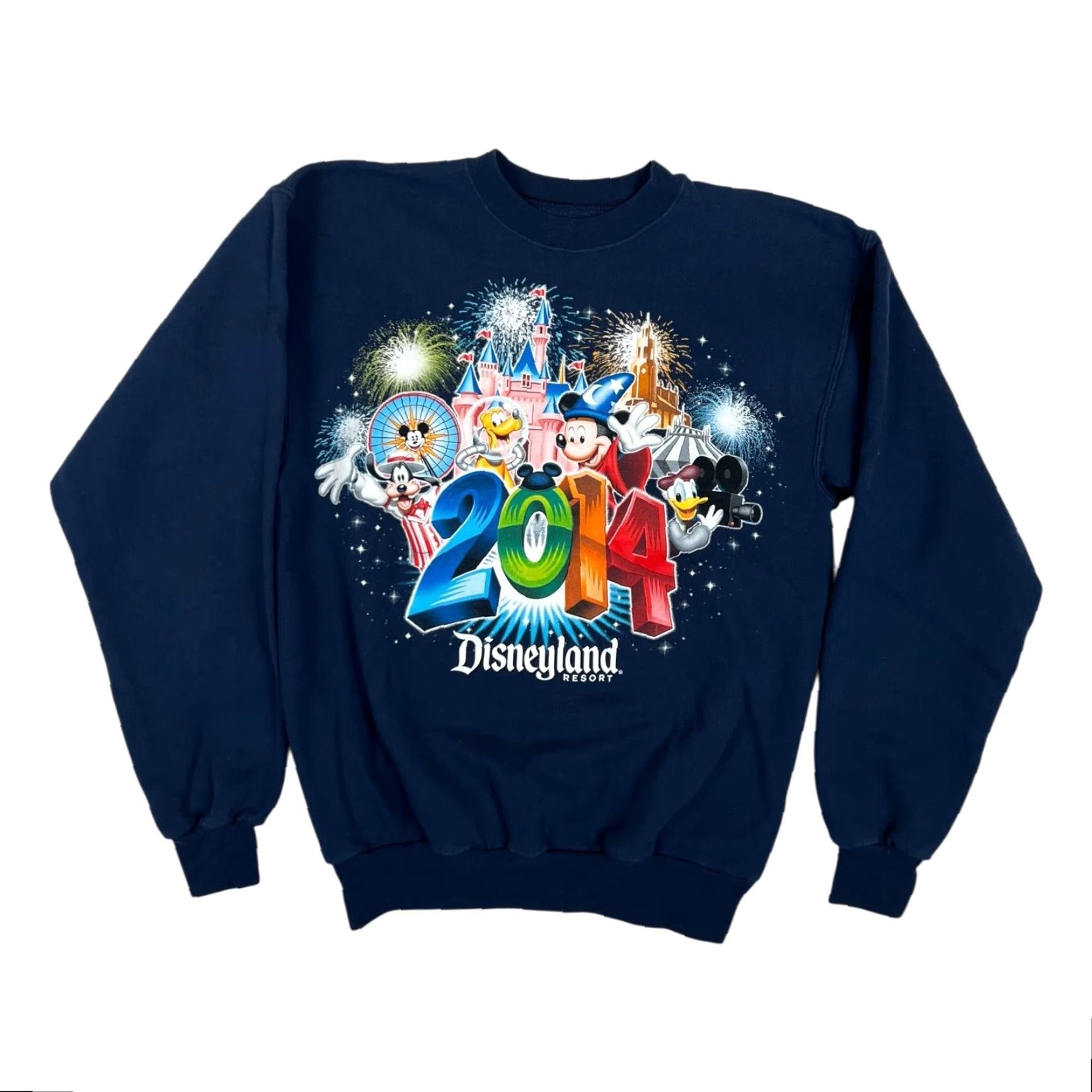 Vintage VINTAGE Disneyland Resort Sweatshirt Mens Small Blue Mickey Fleece Graphic Y2K Size US S / EU 44-46 / 1 - 2 Thumbnail