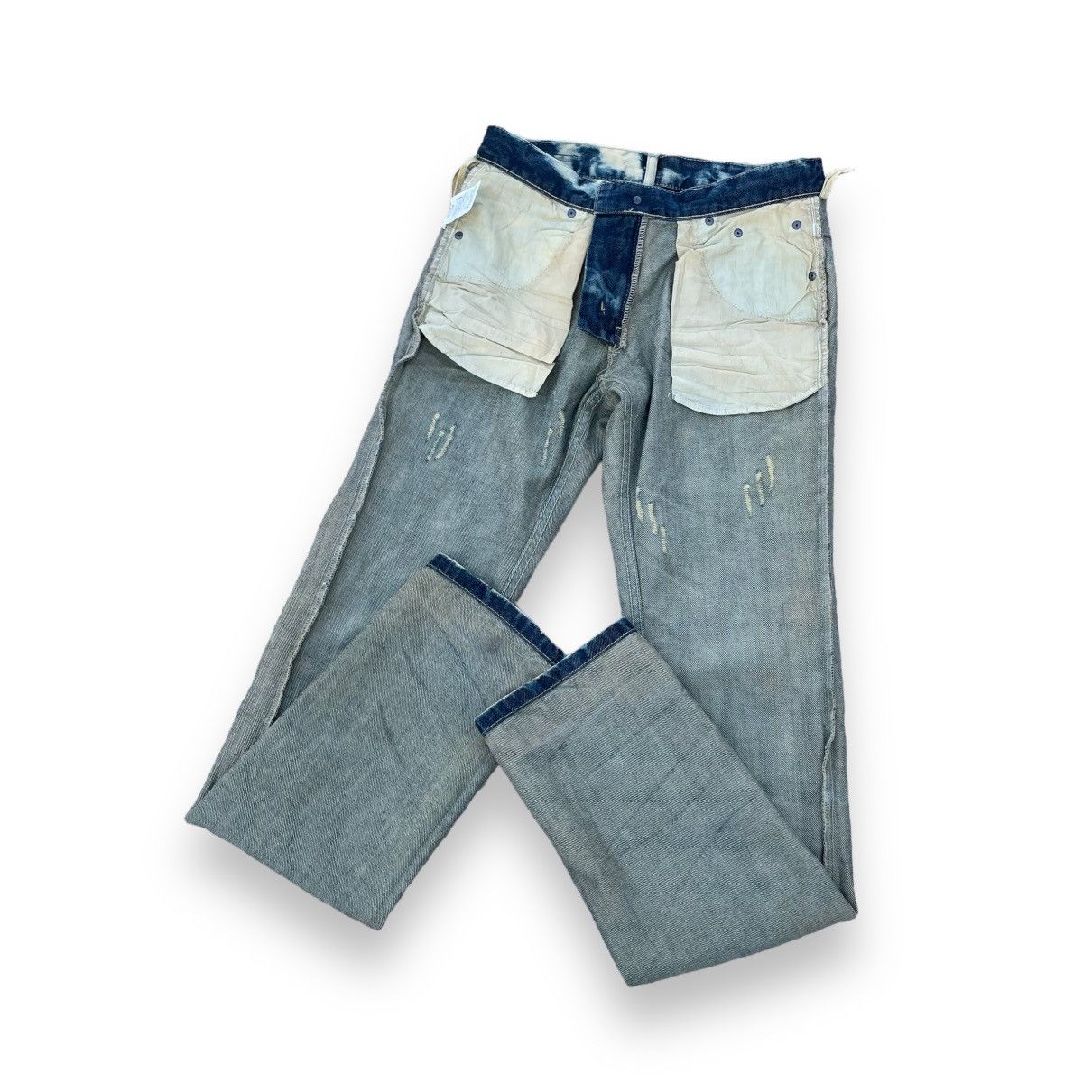 If Six Was Nine × Le Grande Bleu (L.G.B.) × semanticdesign 🇯🇵 SEMANTIC DESIGN ACID WASH JEANS Size US 28 / EU 44 - 3 Thumbnail