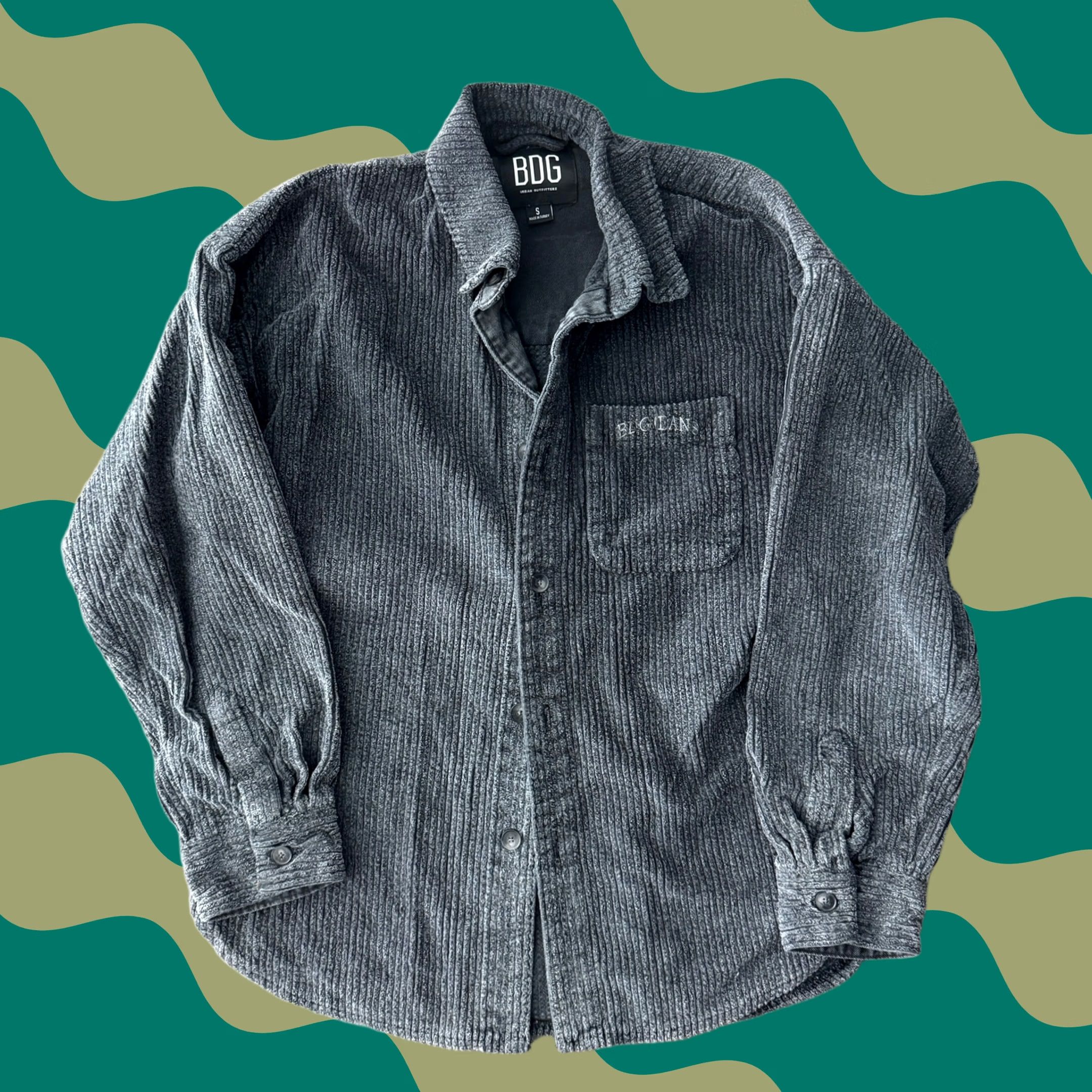 Bdg VINTAGE Y2K Faded Grey BDG Corduroy Button Up Jacket Longsleeve Small Womens Size S / US 4 / IT 40 - 1 Thumbnail