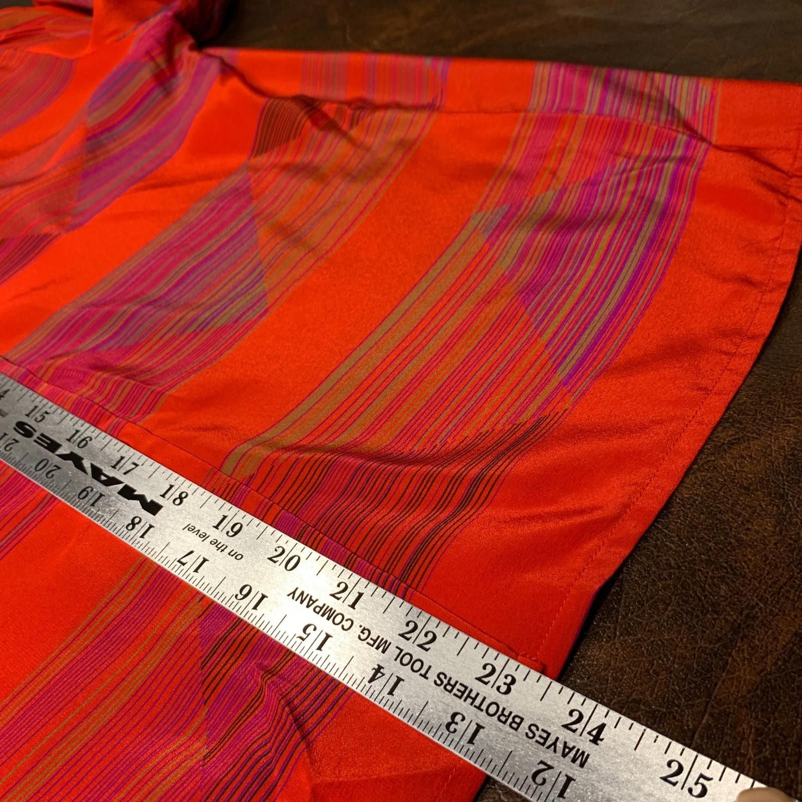 The Unbranded Brand Vintage 80s China Collar High Cuff Abstract Silk Shirt (316) Size US S / EU 44-46 / 1 - 11 Thumbnail