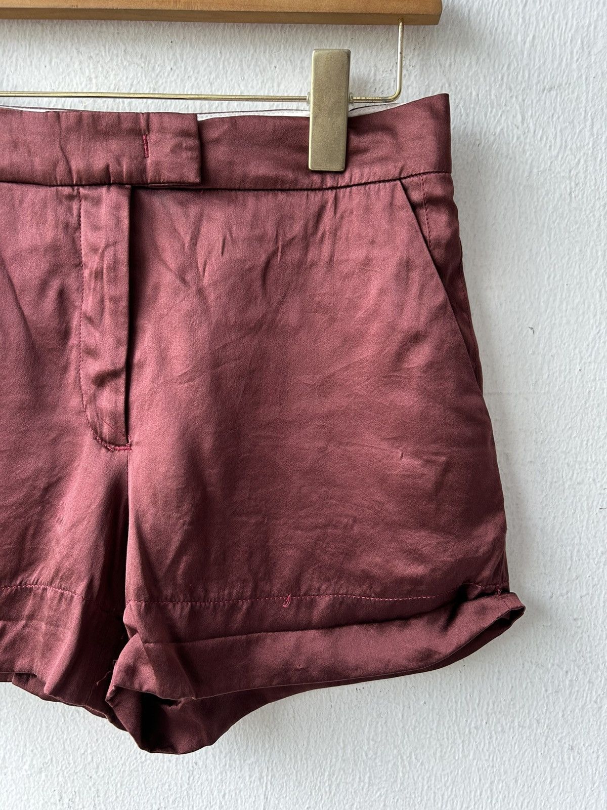 Alexander McQueen Alexander Mqueen Maroon Shorts Pants Size 27" / US 4 / IT 40 - 5 Thumbnail