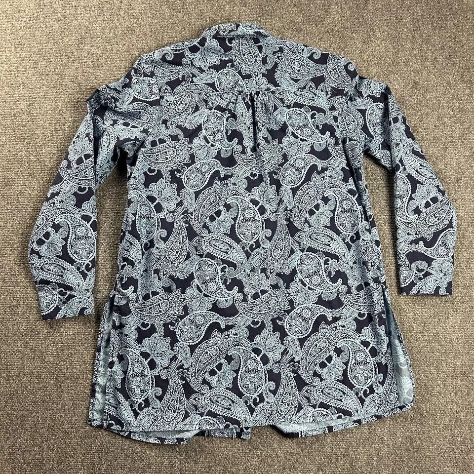 Other Roaman's Top Womens 12W Button Up Paisley Tunic Cotton Plus Size XL / US 12-14 / IT 48-50 - 6 Thumbnail