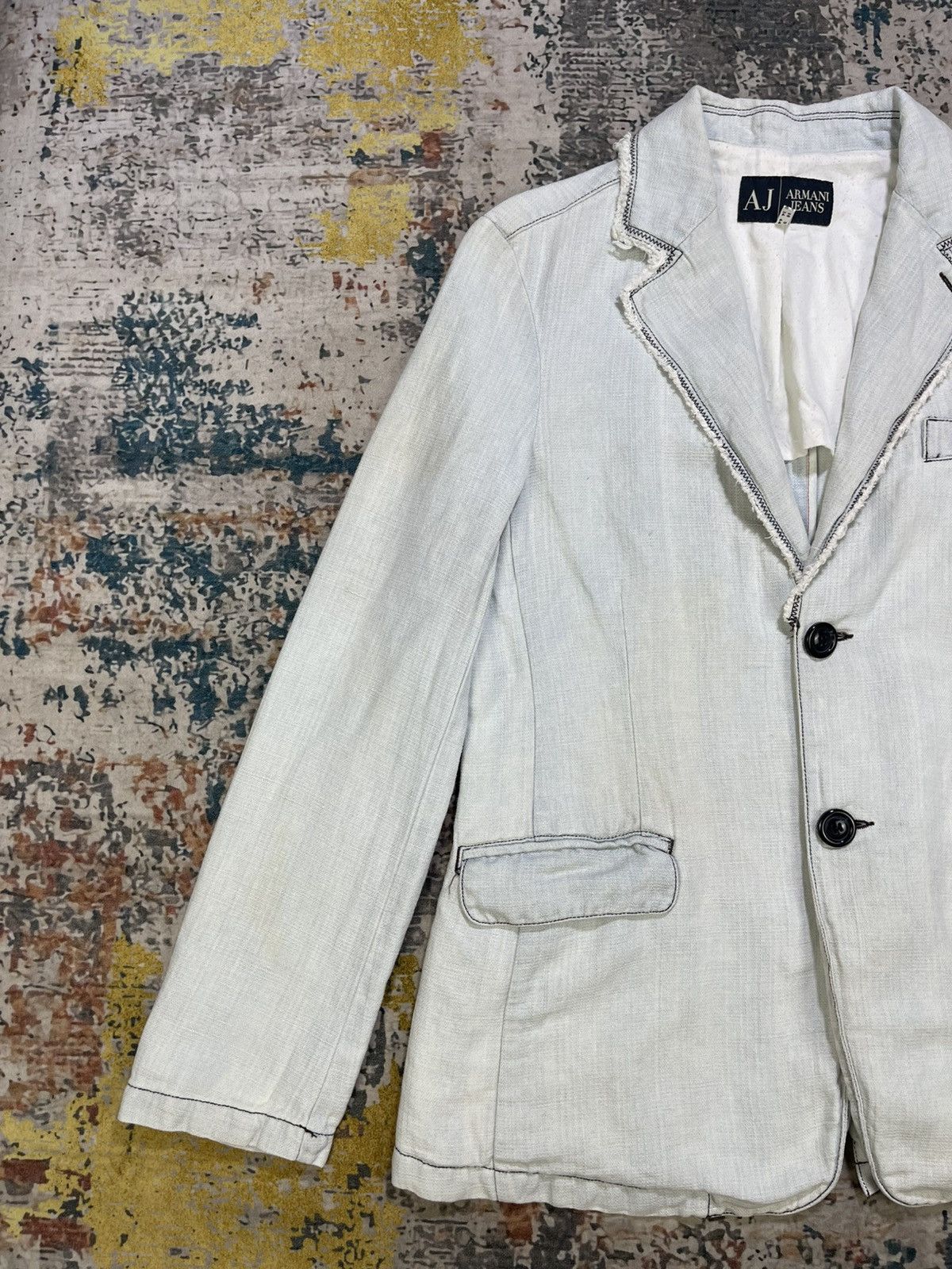 Armani Armani Jeans Hemp Denim Aged Jacket Size US M / EU 48-50 / 2 - 8 Thumbnail
