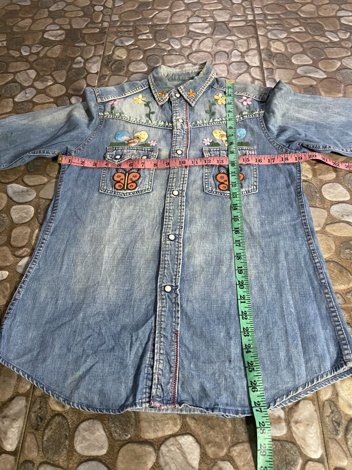 Hysteric Glamour VTG HYSTERIC GLAMOUR LONG SHIRT EMBROIDERY DENIM Size US M / EU 48-50 / 2 - 11 Thumbnail
