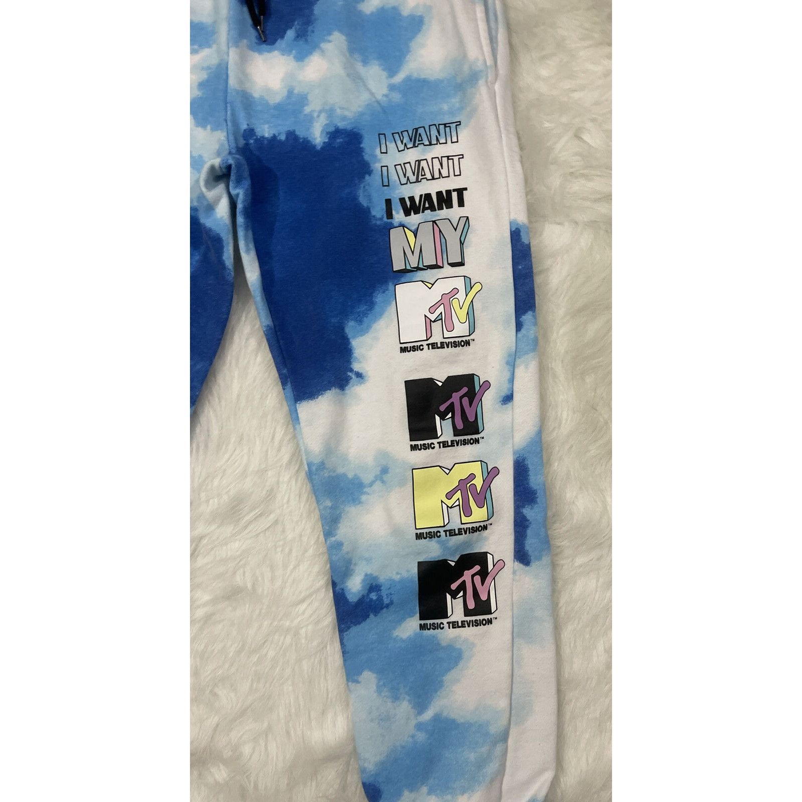Other MTV jogger sweat pants Womens large tie-dye blue Size 30" / US 8 / IT 44 - 2 Thumbnail