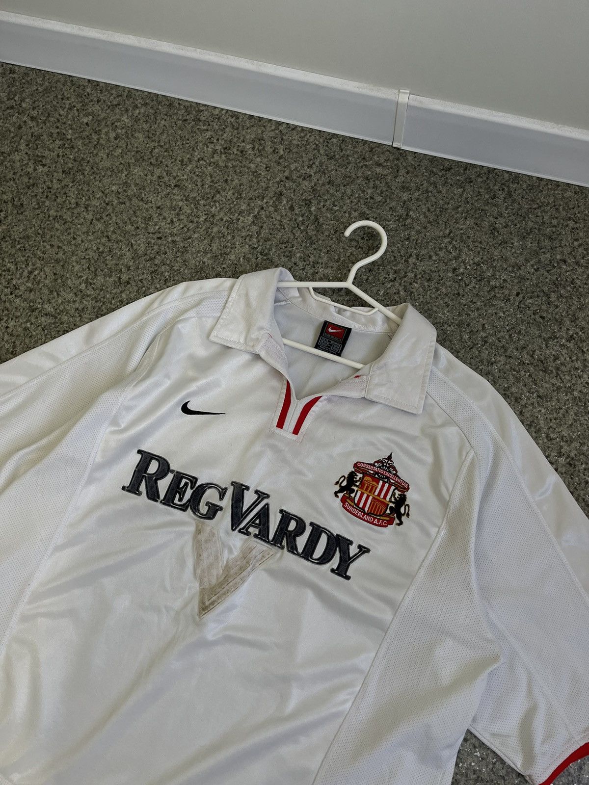 Nike × Vintage Vintage Nike Sunderland 2003 Soccer Jersey Drill Y2K 90s Size US XL / EU 56 / 4 - 2 Thumbnail