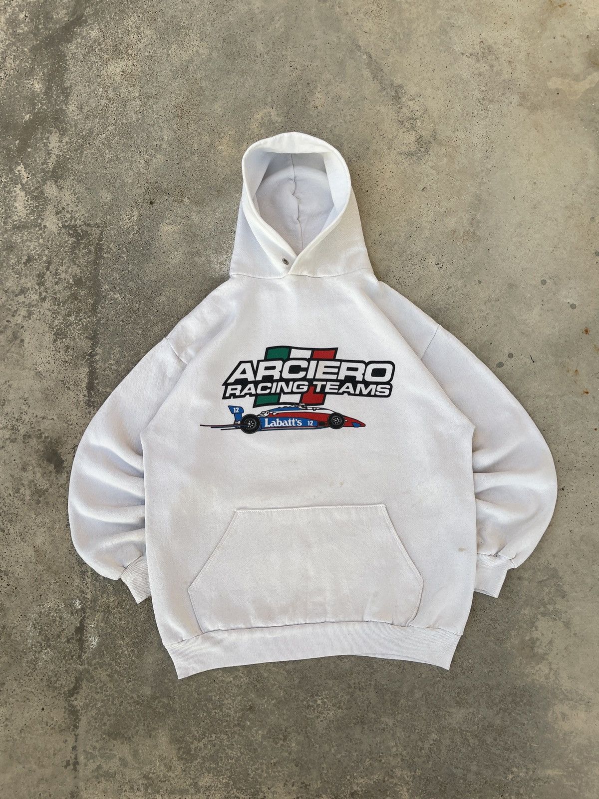 Jerzees Vintage Jerzees Arciero Racing Teams Pullover Hoodie Size US L / EU 52-54 / 3 - 1 Thumbnail