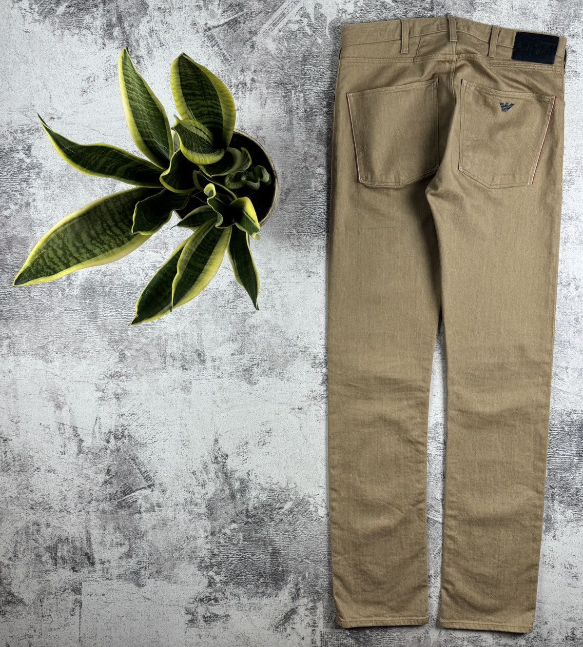 Armani Armani Jeans J45 Regular Fit Stretch Denim W30 L34 Beige GA Men’s Trousers Pants Size US 30 / EU 46 - 1 Thumbnail