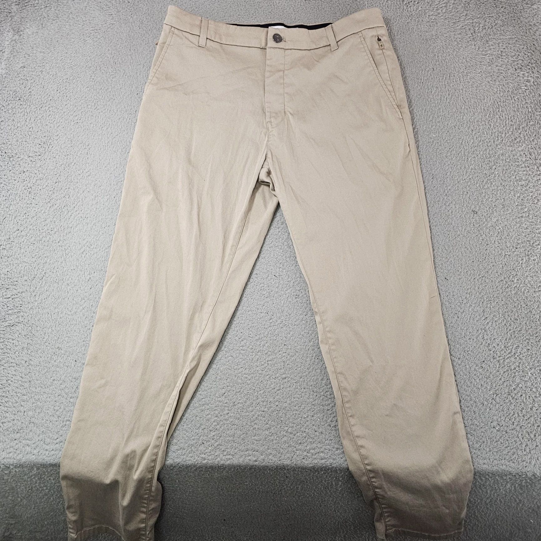 Vintage Birddogs Pants Mens 32x28 Khaki Beige Chino Stretch Casual Tech Tapered Pockets Zip Front Belt Loops Birddogs Built-in Liner Mens Size US 32 / EU 48 - 2 Thumbnail