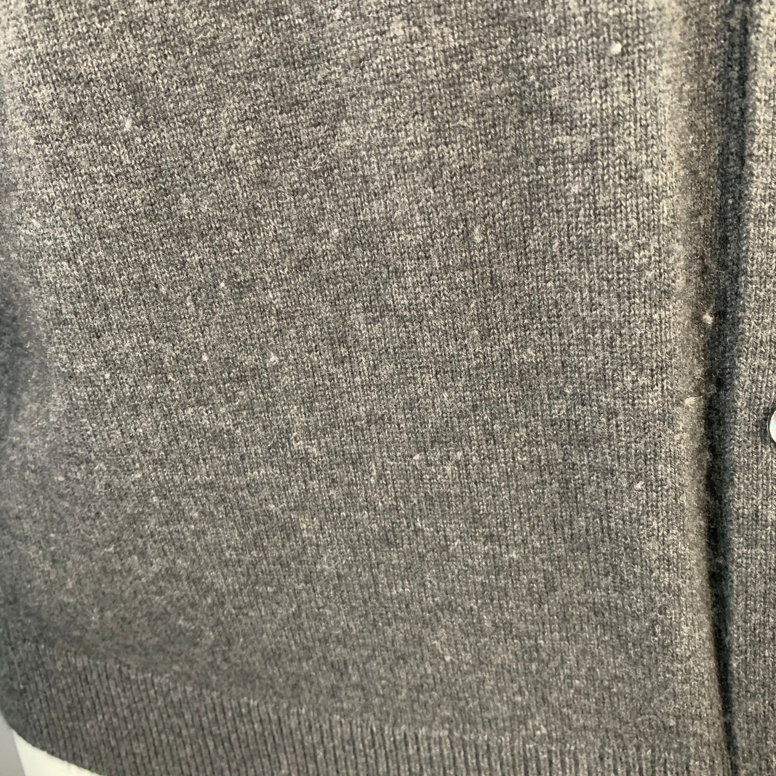 SOFIE D'HOORE Size S Grey Charcoal Knit Cashmere Oversized V-Neck Cardigan Size US S / EU 44-46 / 1 - 6 Thumbnail