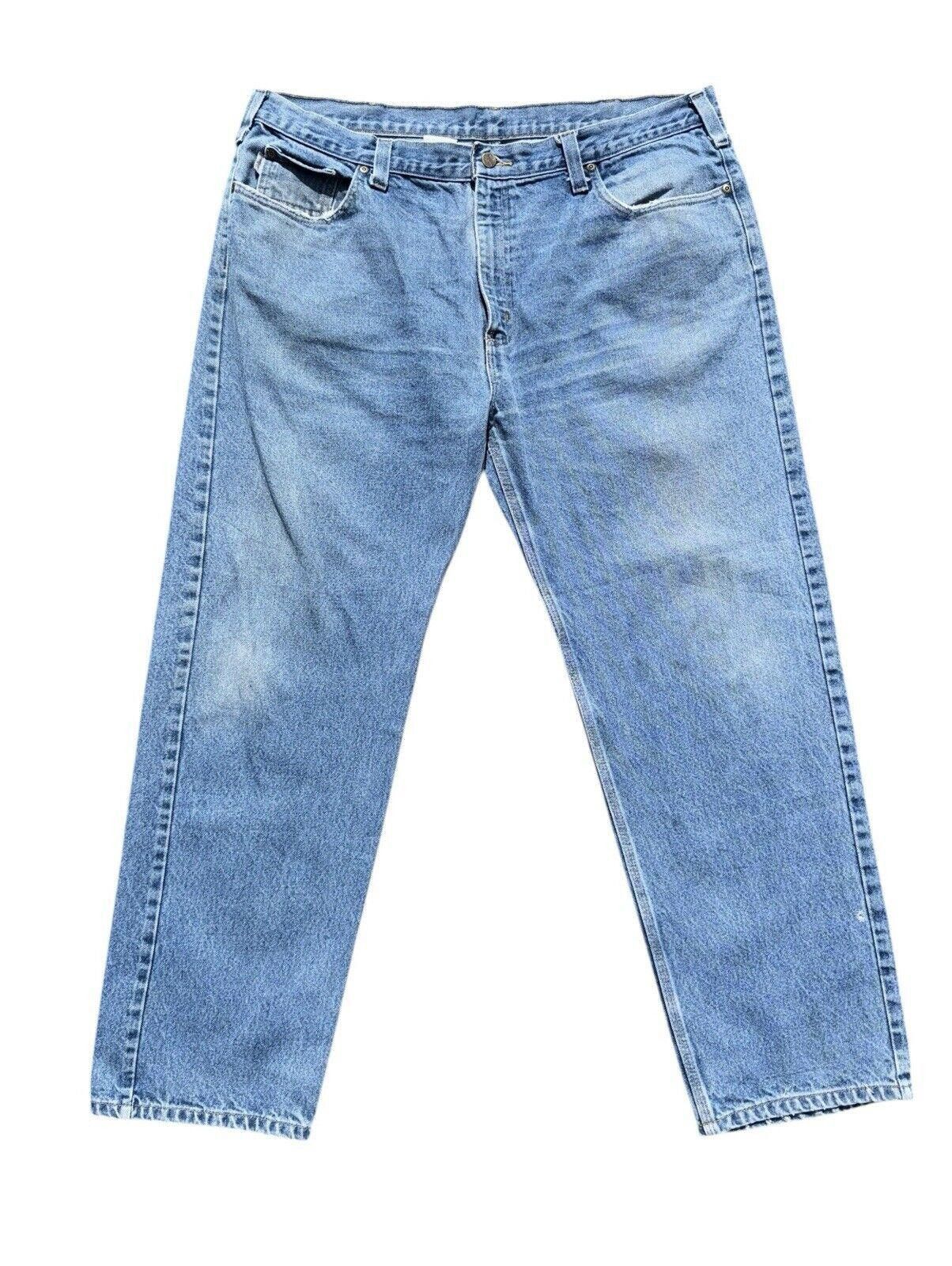 Carhartt Vintage Carhartt Relaxed Fit Leather Patch Jeans 42x32 Size US 42 / EU 58 - 1 Thumbnail