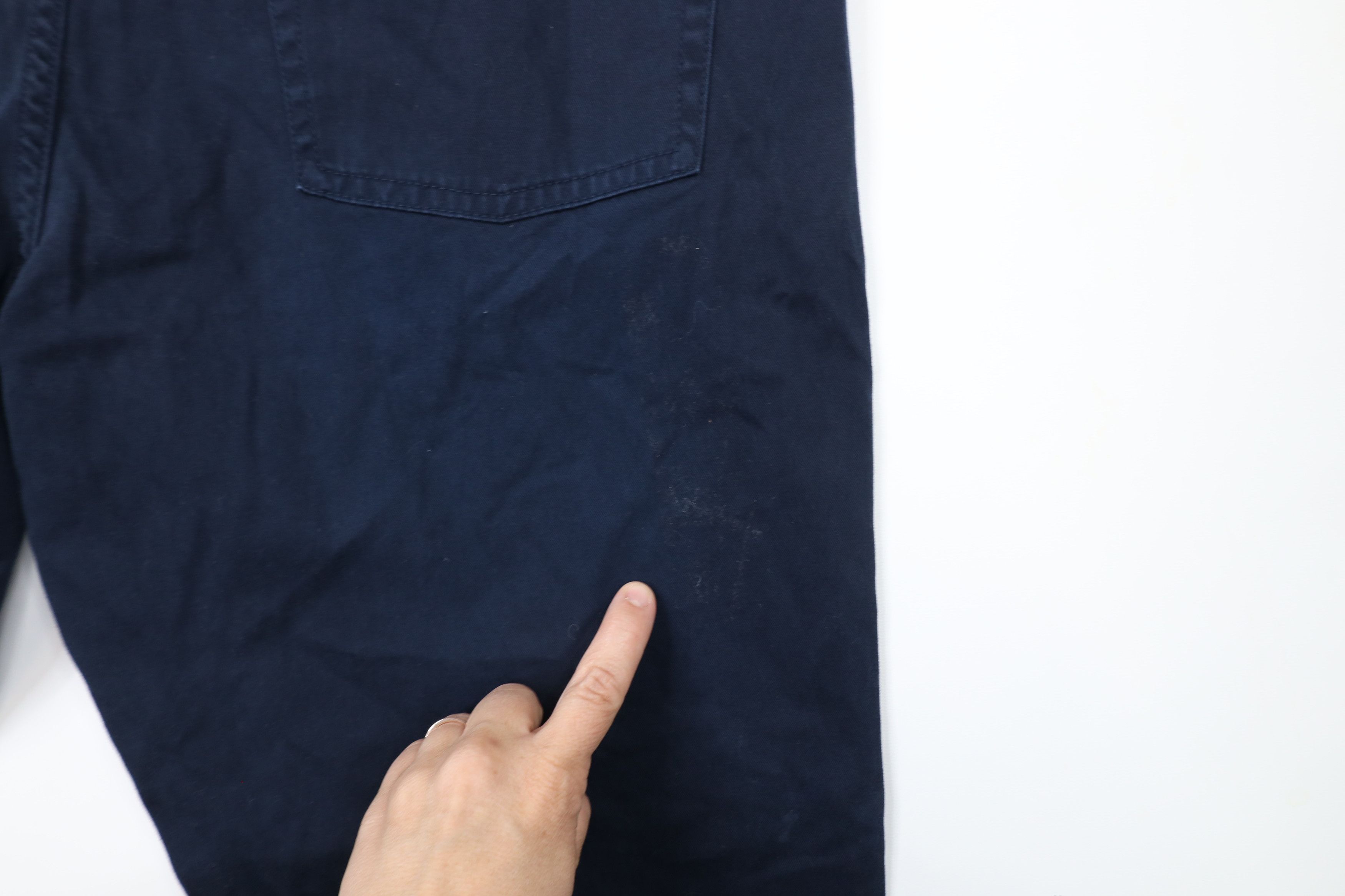 Ralph Lauren × Vintage Vintage Ralph Lauren Straight Leg Cotton Twill Pants Blue Size US 38 / EU 54 - 12 Thumbnail