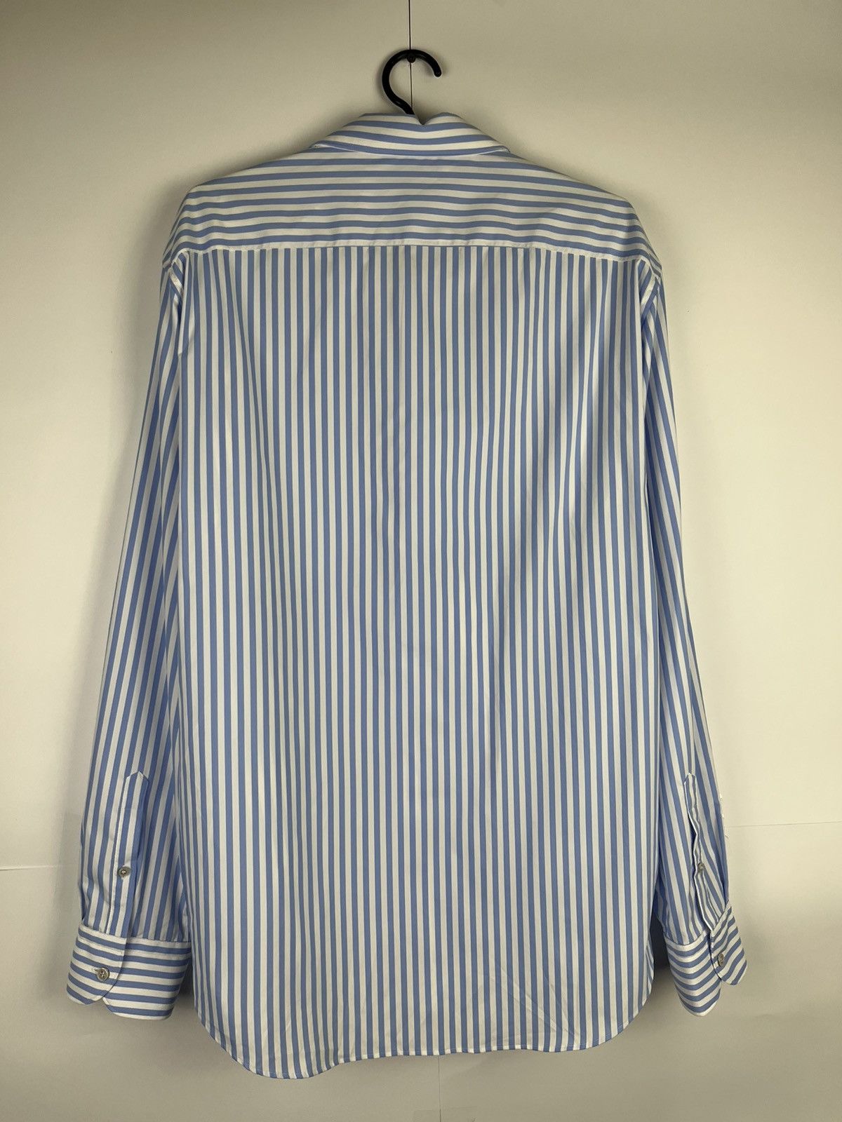 Boggi Boggi Milano Luxury Striped Nylon LongSleeve Shirt Button Up Size US XXL / EU 58 / 5 - 6 Thumbnail