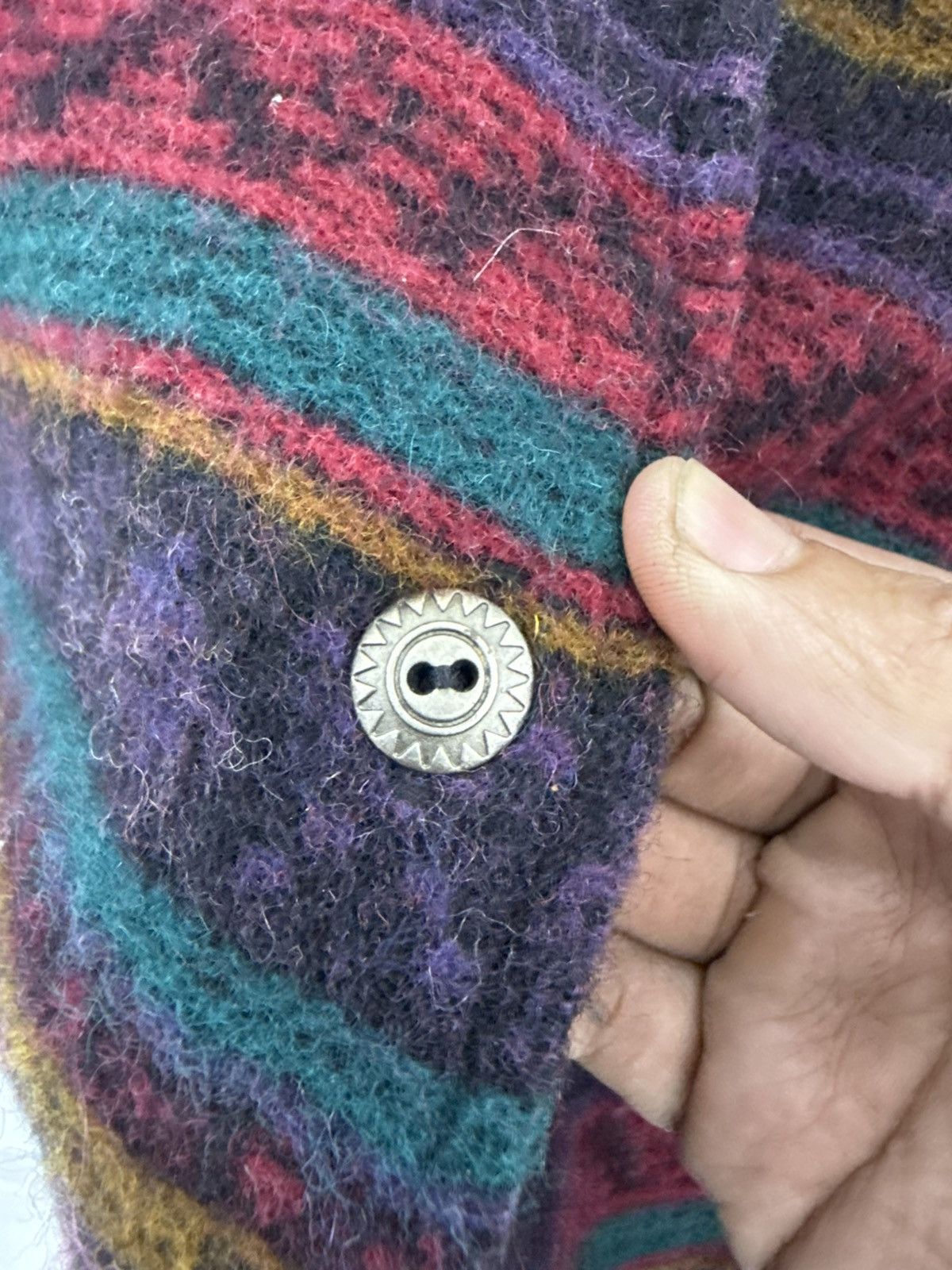 Woolrich Woolen Mills Vintage 70s - 80s WOOLRICH Knitted Wool Double Elbow Leather Size S / US 4 / IT 40 - 7 Thumbnail
